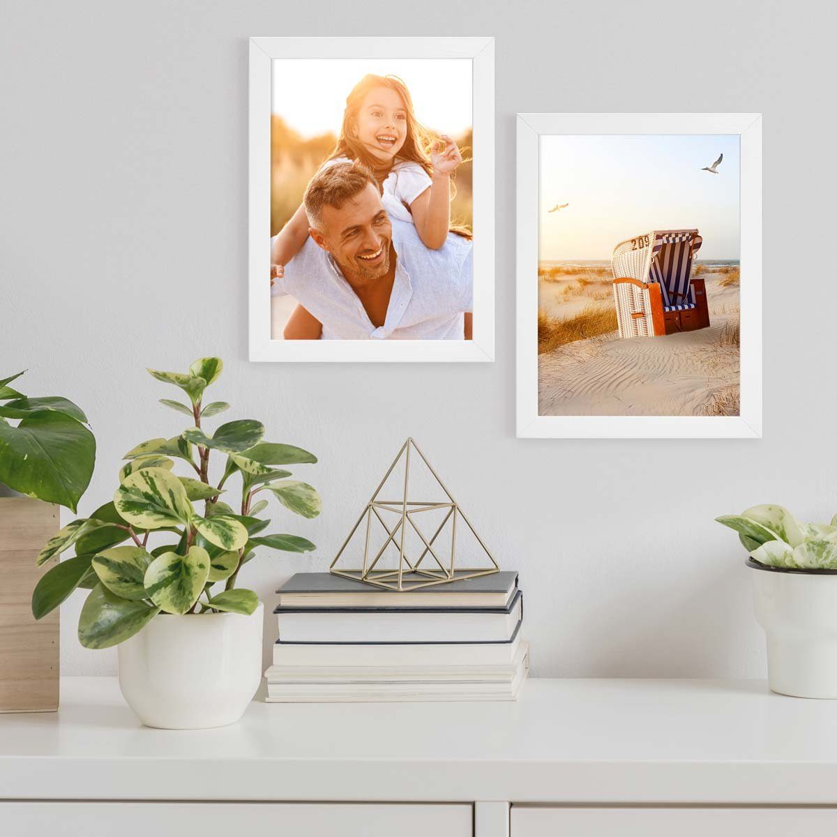 PHOTOLINI Bilderrahmen 2er Set Massivholz-Rahmen Modern günstig online kaufen