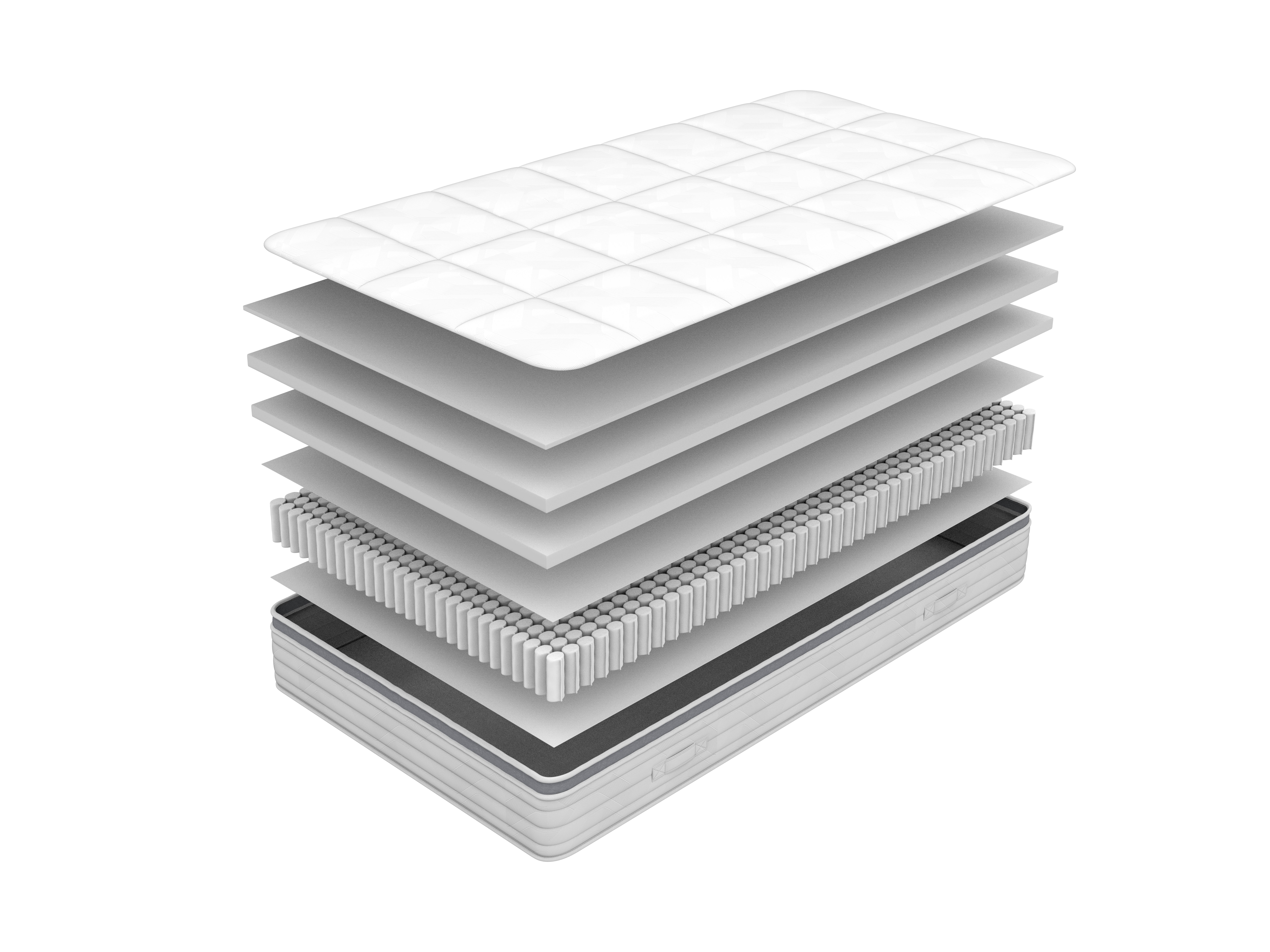 Taschenfederkernmatratze Härtegrad 5, integriertem Topper, mit abnehmbaren Bezug, Matratzen Perfekt, 25 cm hoch, (7 Zonen Matratze, Größen 90x200cm, 140x200cm, 180x200cm), Belastbar bis 300 kg