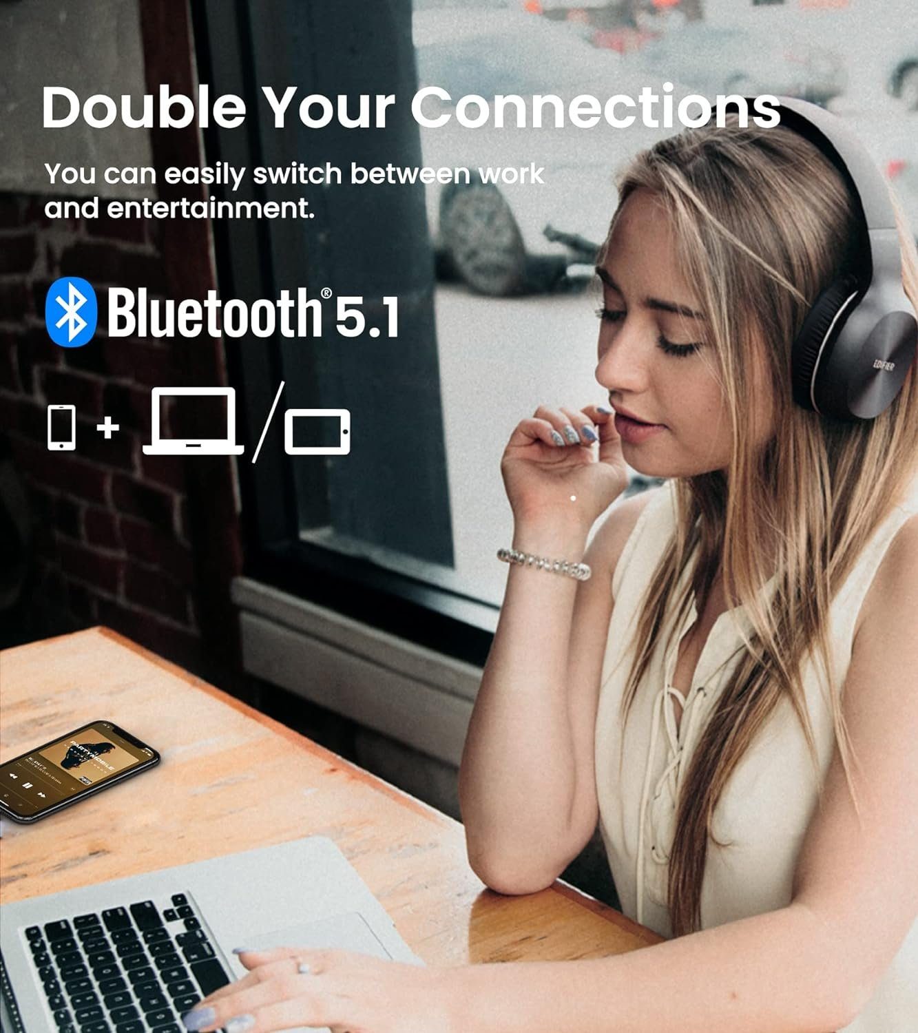 CVC™ Bluetooth, Dynamisch), EQ-Voreinstellungen bei, Gaming-Headset oder mit 55 Edifier® 8.0-Geräuschunterdrückung Bluetooth-Headset (Klassisch (Anpassbare Stunden)