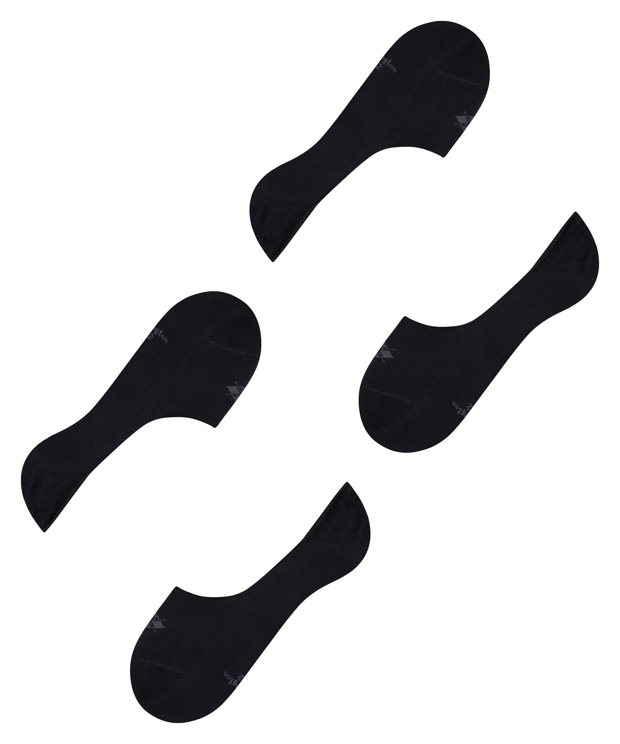 Burlington Füßlinge Everyday (2 Paar) unifarben, eingestricktes Burlington-Logo