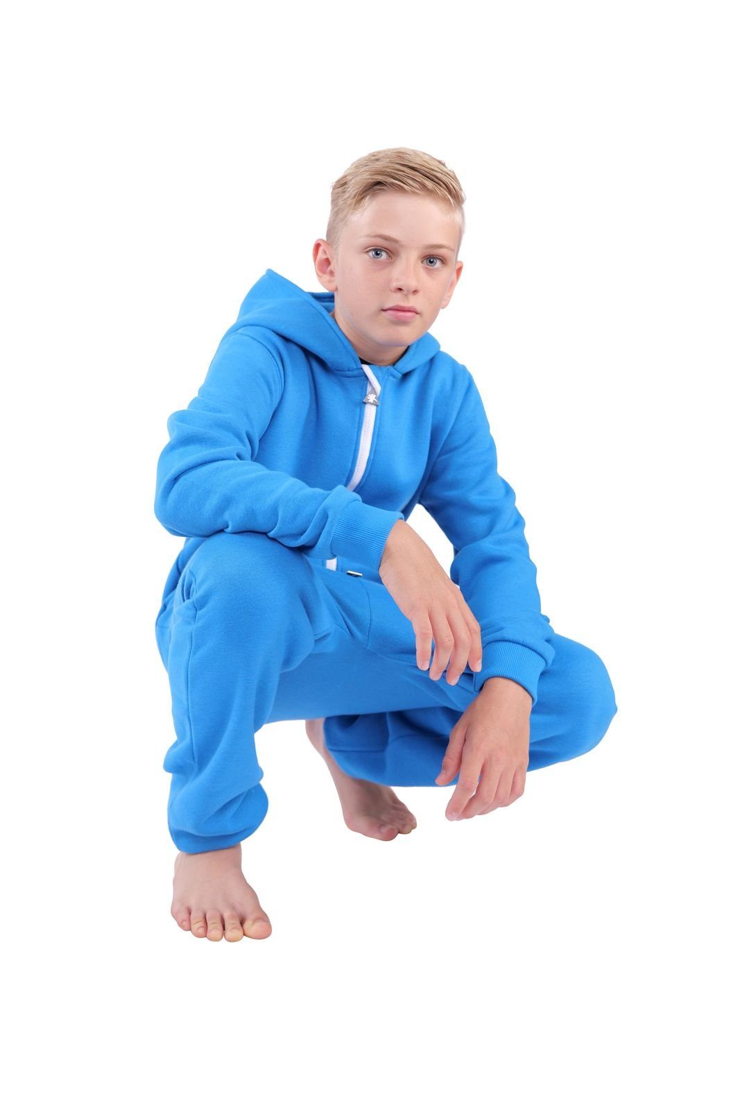 (1-tlg) und O'Poppy Kapuze Eingrifftaschen Jumpsuit blau Kinder Zwergen