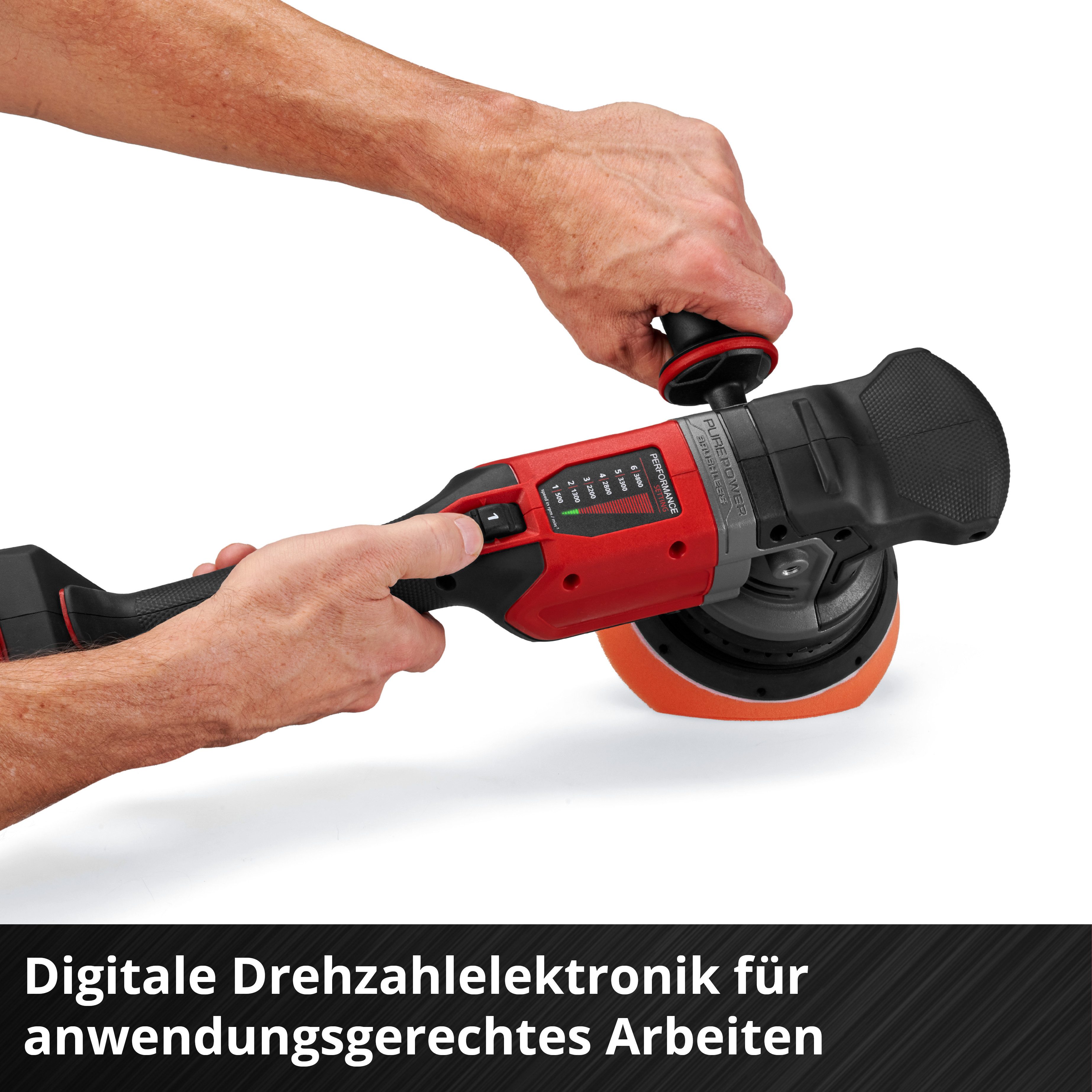 Einhell Akku-Poliermaschine CP-EP 18/125 Li BL-Solo, ohne Akku und Ladegerät – Bild 5 von 5