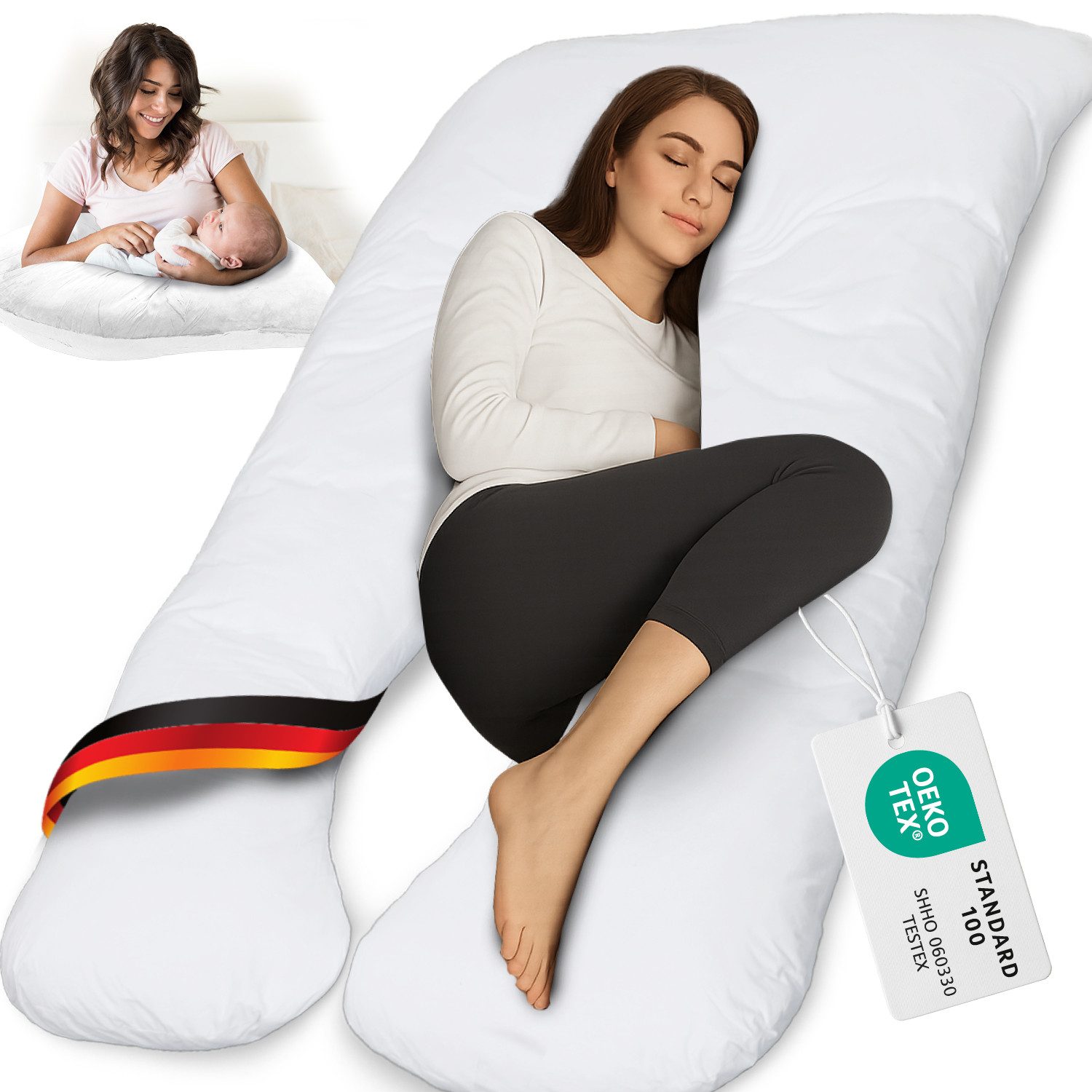 ELONEO Stillkissen Schwangerschaftskissen XXL, Seitenschläferkissen, Pregna günstig online kaufen