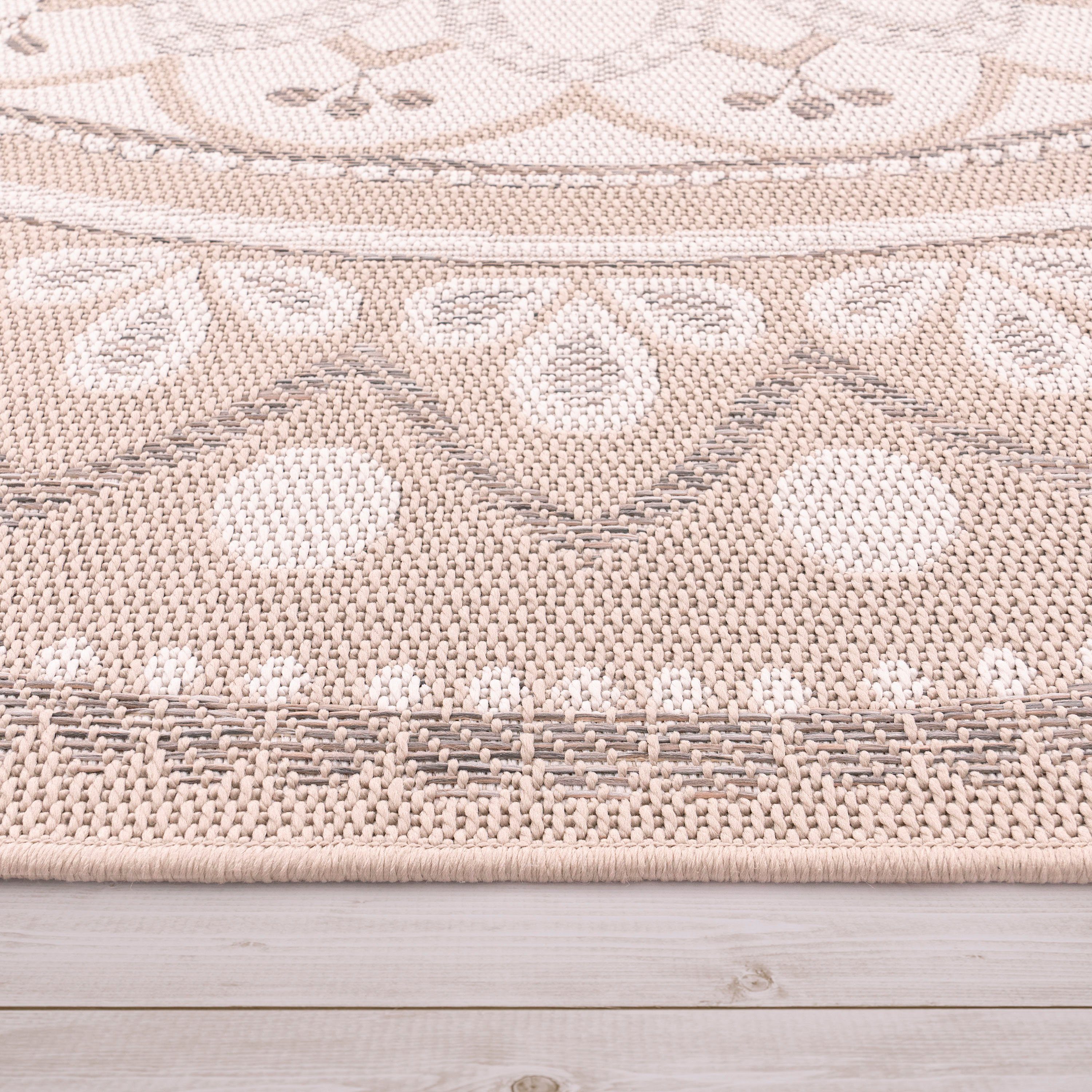 geeignet Outdoor In- Höhe: modernes Teppich Paco und Flachgewebe, Design, sand rechteckig, 471, orientalisches 4 Home, Brescia mm,