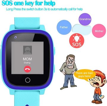 ele eleoption Multifunktionale Eigenschaften: Smartwatch (4G), Schrittzähler Kamera SOS Touchscreen WLAN Bluetooth Armbanduhr Jungen