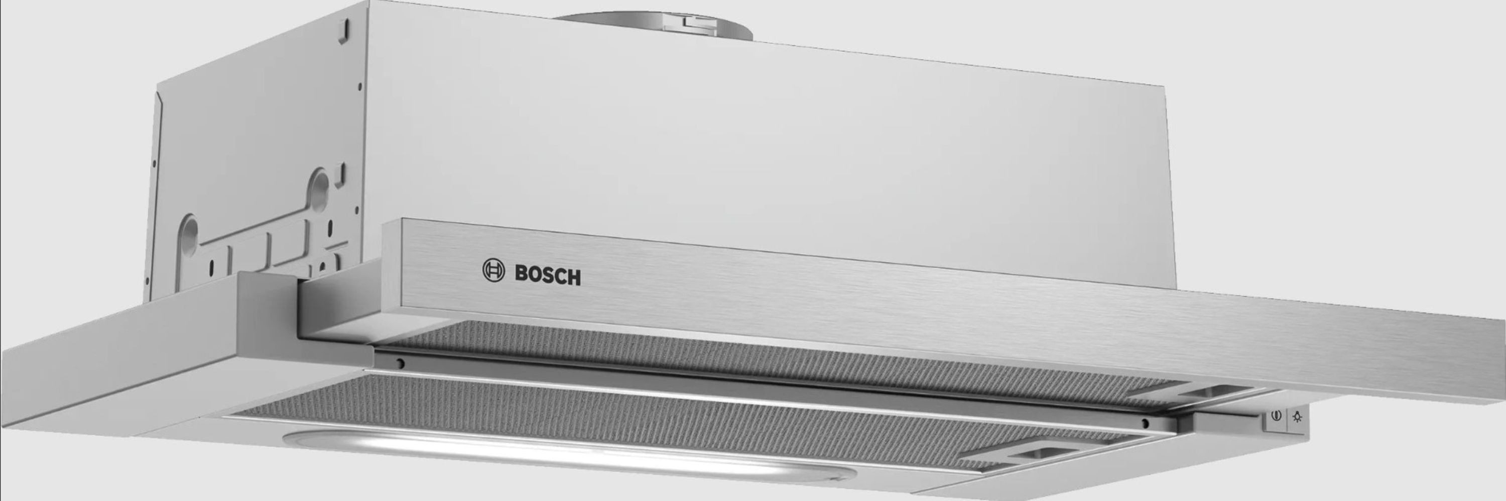 BOSCH Flachschirmhaube Flachschirmhaube Edelstahl 60 cm 68 dB LED-Spots NEU DFT63AC50