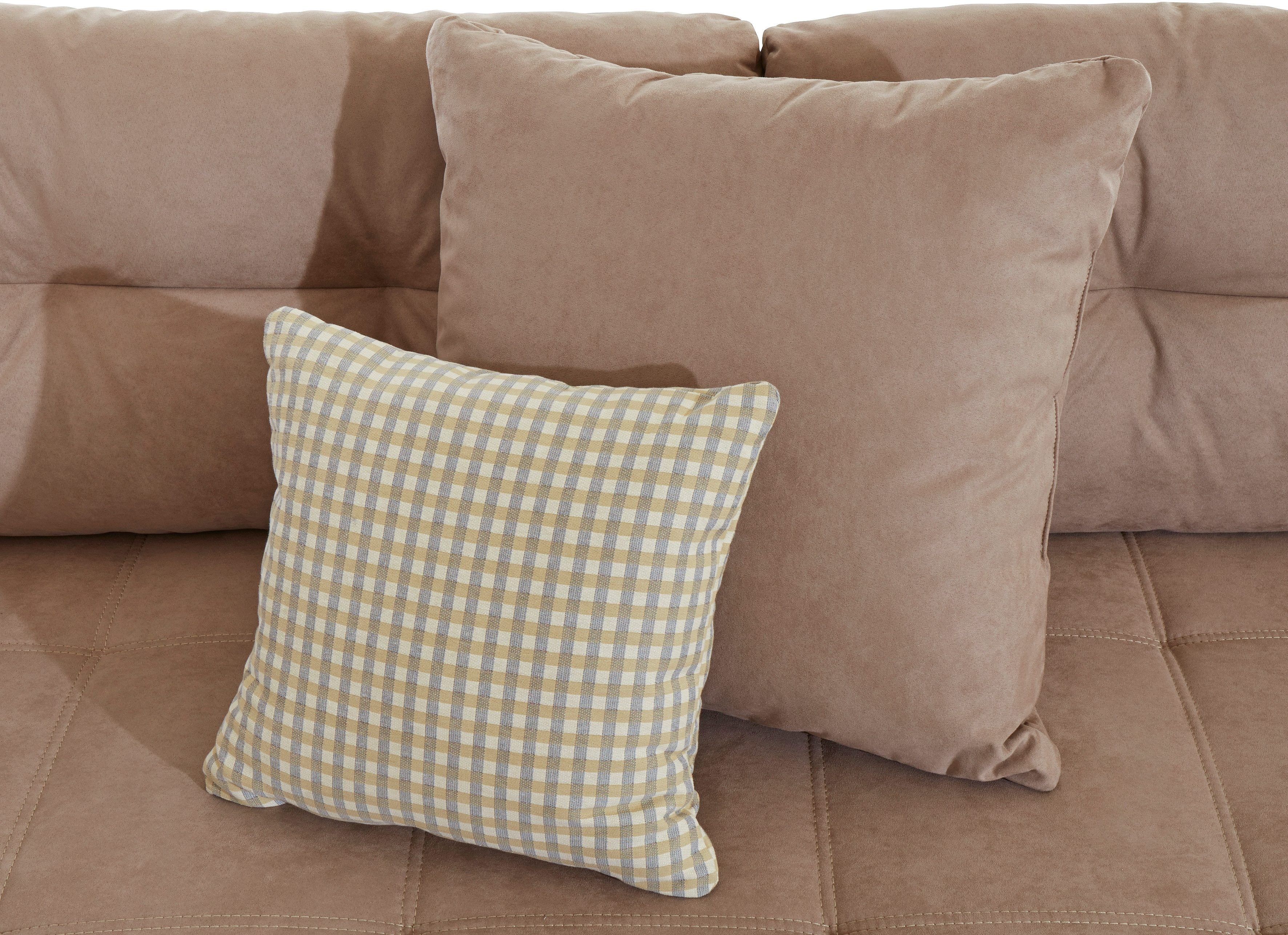 Jockenhöfer Gruppe Ecksofa San Francisco L-Form, mit eingearbeiteter Kaltschaummatte und Steppung, inklusive Kissen