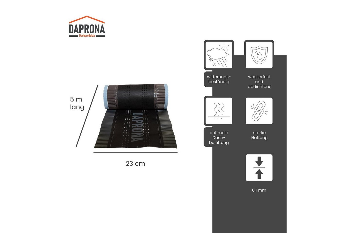 Thumbnail - DAPRONA Dichtungsband, (4-St), Rollfirst für eine optimale Dachfirst Abdeckung