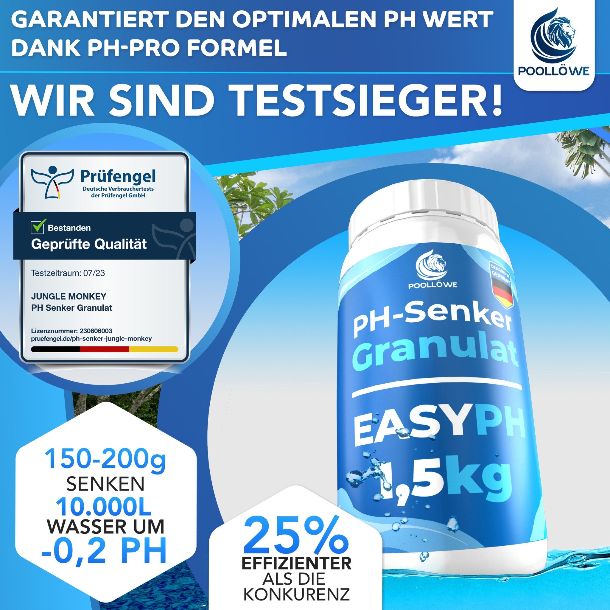 Poollöwe Poolpflege pH-Minus Granulat – pH günstig online kaufen
