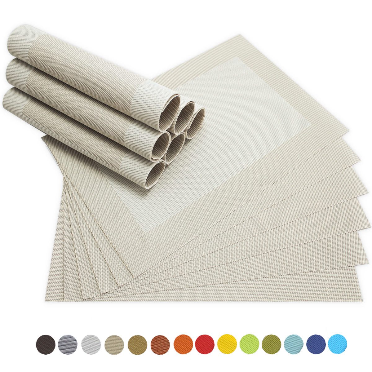 matches21 HOME & HOBBY Platzset Tischsets BORDA 4er Set Schwarz-silber als günstig online kaufen