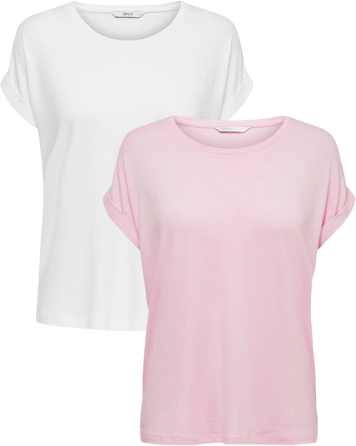 ONLY T-Shirt Stilvolles Basic Shirt mit Rundhalsausschnitt (2er-Pack) unifa günstig online kaufen