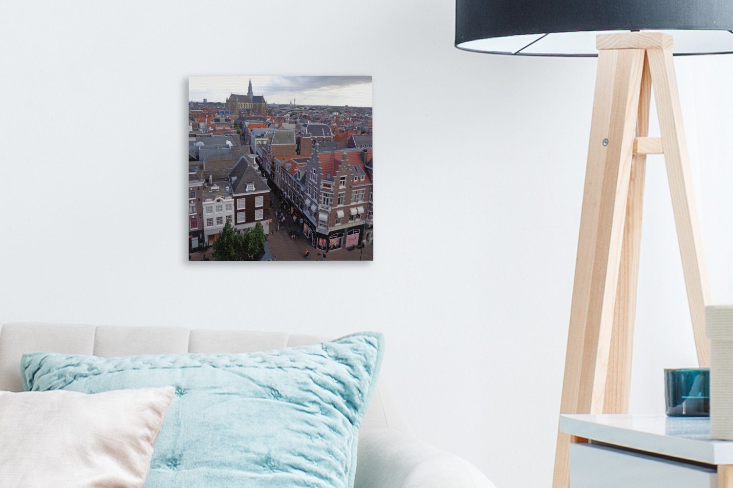 Schlafzimmer OneMillionCanvasses® Niederlande für Haarlem Leinwand Wohnzimmer Bilder Leinwandbild - Himmel, St), (1 -