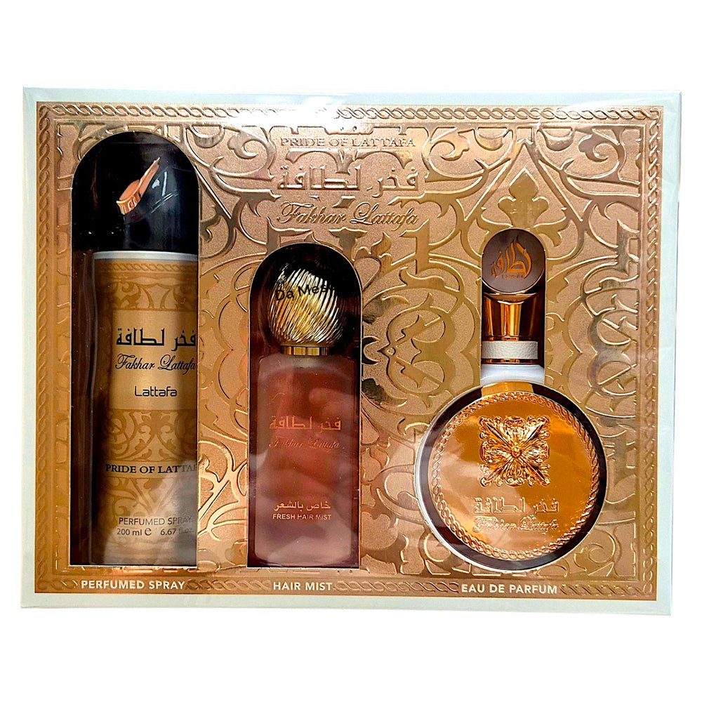 Eau de Parfum Lattafa Fakhar Femme Rose Geschenkset Eau de Parfum 3 Teilig