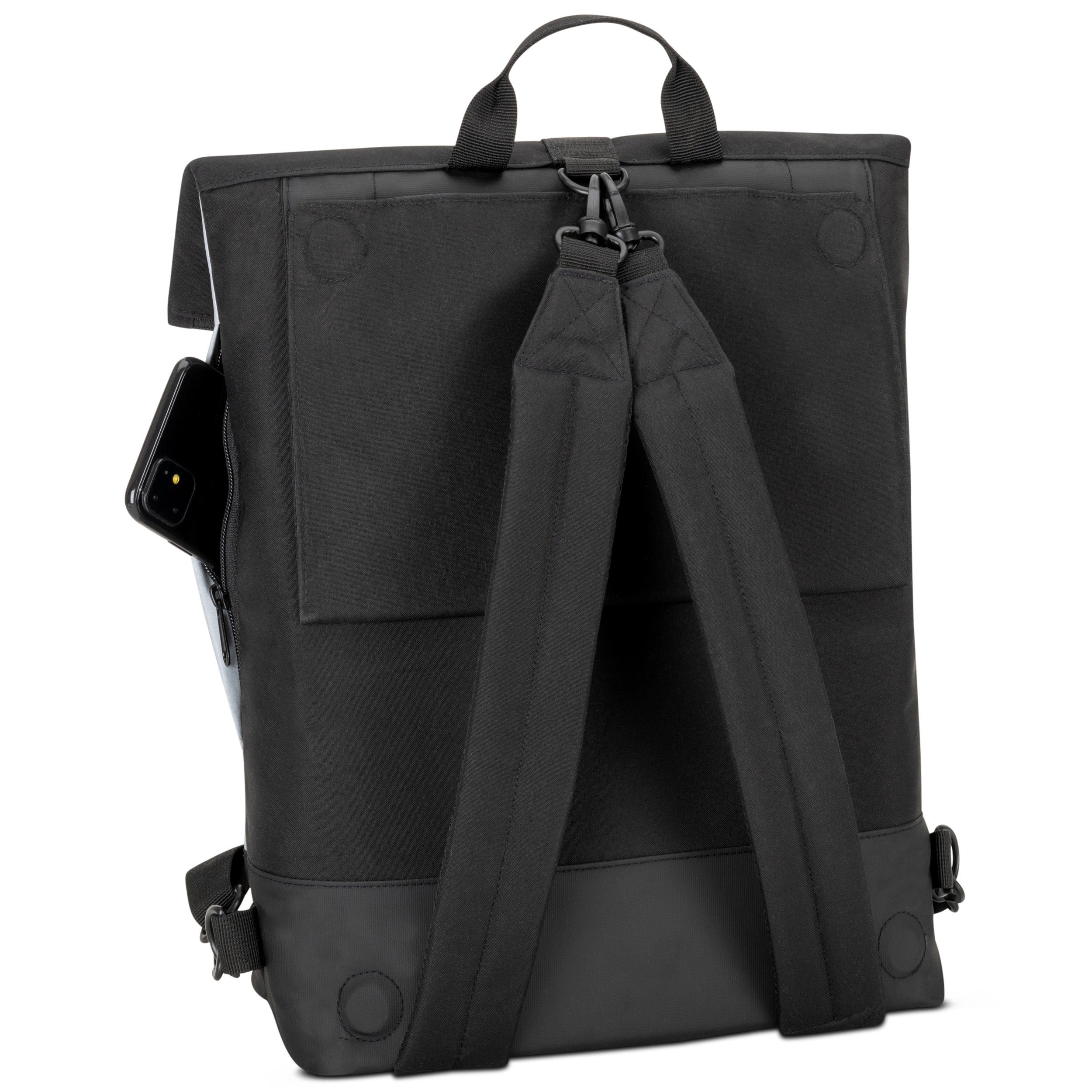 LARKSON Fahrradtasche Tammo Bike Reflective Rucksack Gepäckträger, 2 in 1 Rucksack und Gepäckträgertasche, Wasserabweisend