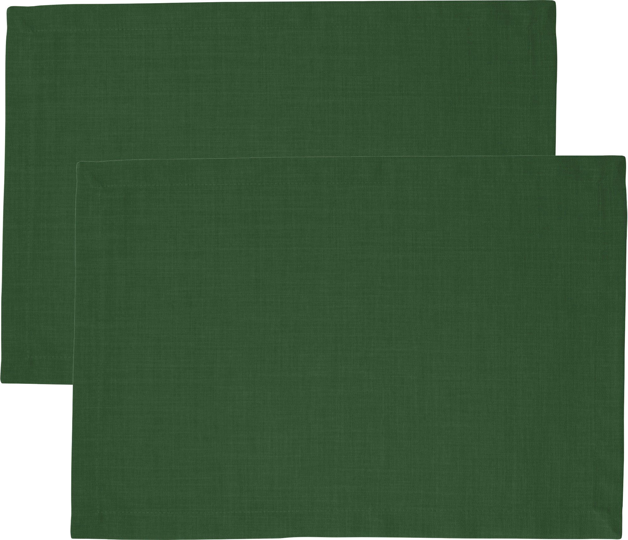 Platzset, Tischset "Loft" 2er-Pack, sander table + home, (2-St), fleckabweisend Uni grün | Tischsets