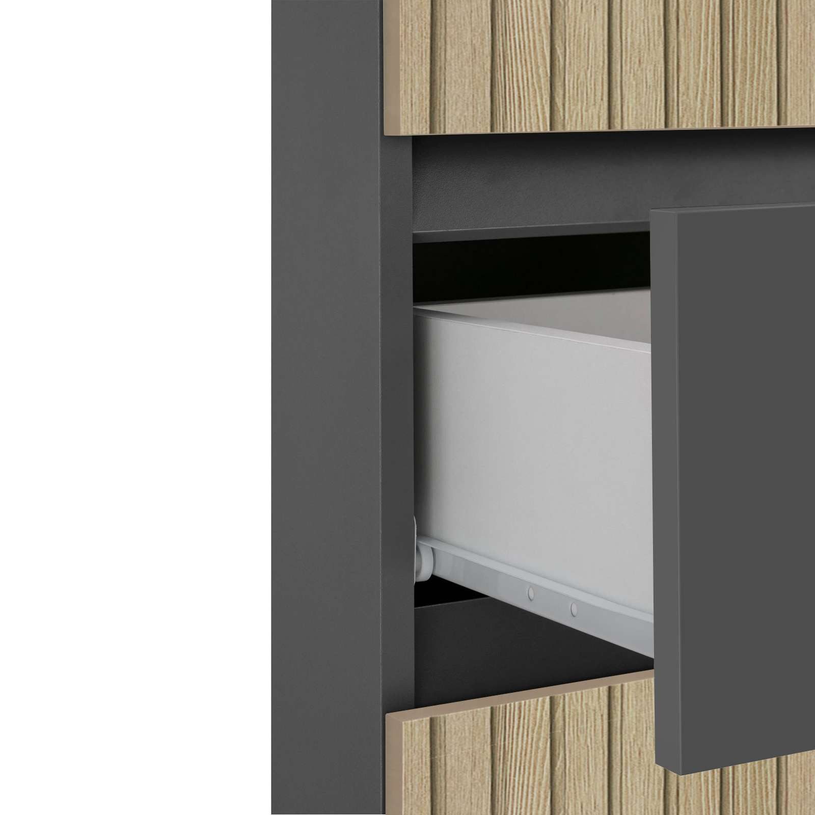 Home affaire Midischrank Wisla mit 4 Türen & 1 Schublade, Breite 76 cm, Höhe 130 cm – Bild 5 von 5