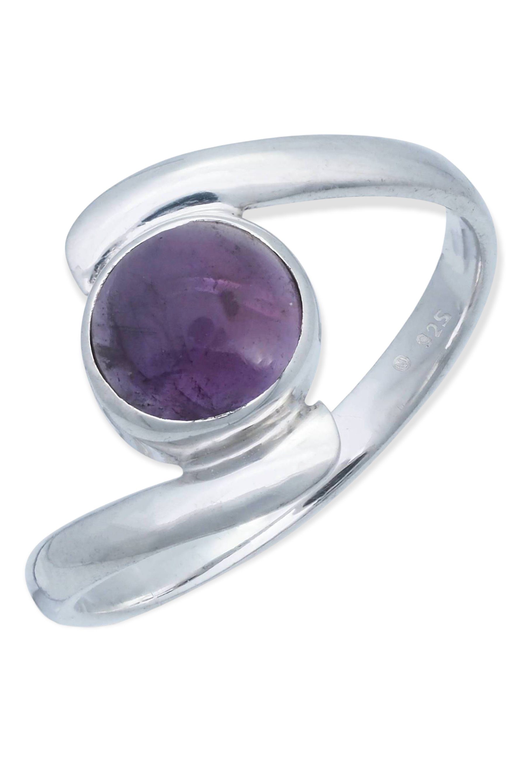 mantraroma Silberring 925er Silber mit Amethyst