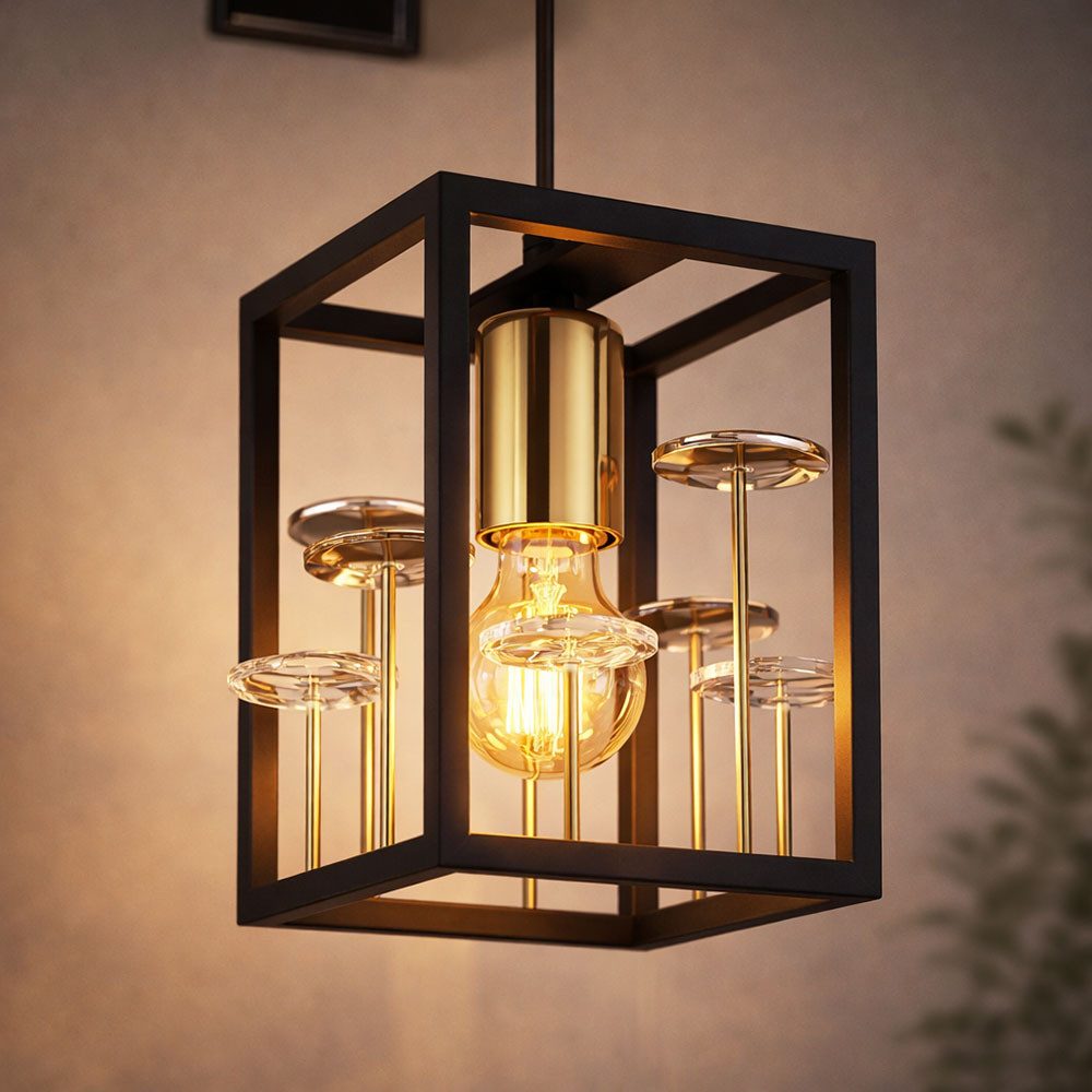 GLOBO LIGHTING LED Pendelleuchte, Leuchtmittel inklusive, Warmweiß, Hängeleuchte Esszimmerlampe Pendelleuchte Kristalle rauch LED H 120 cm