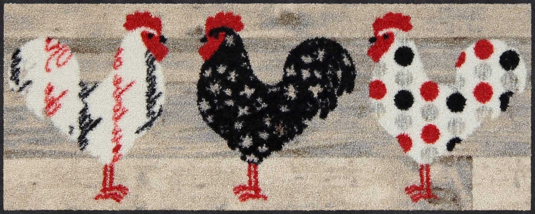 Salonloewe Läufer Fußabtreter klein 30x75 Classic Chicks beige, Läufer Mini, Höhe: 300 mm