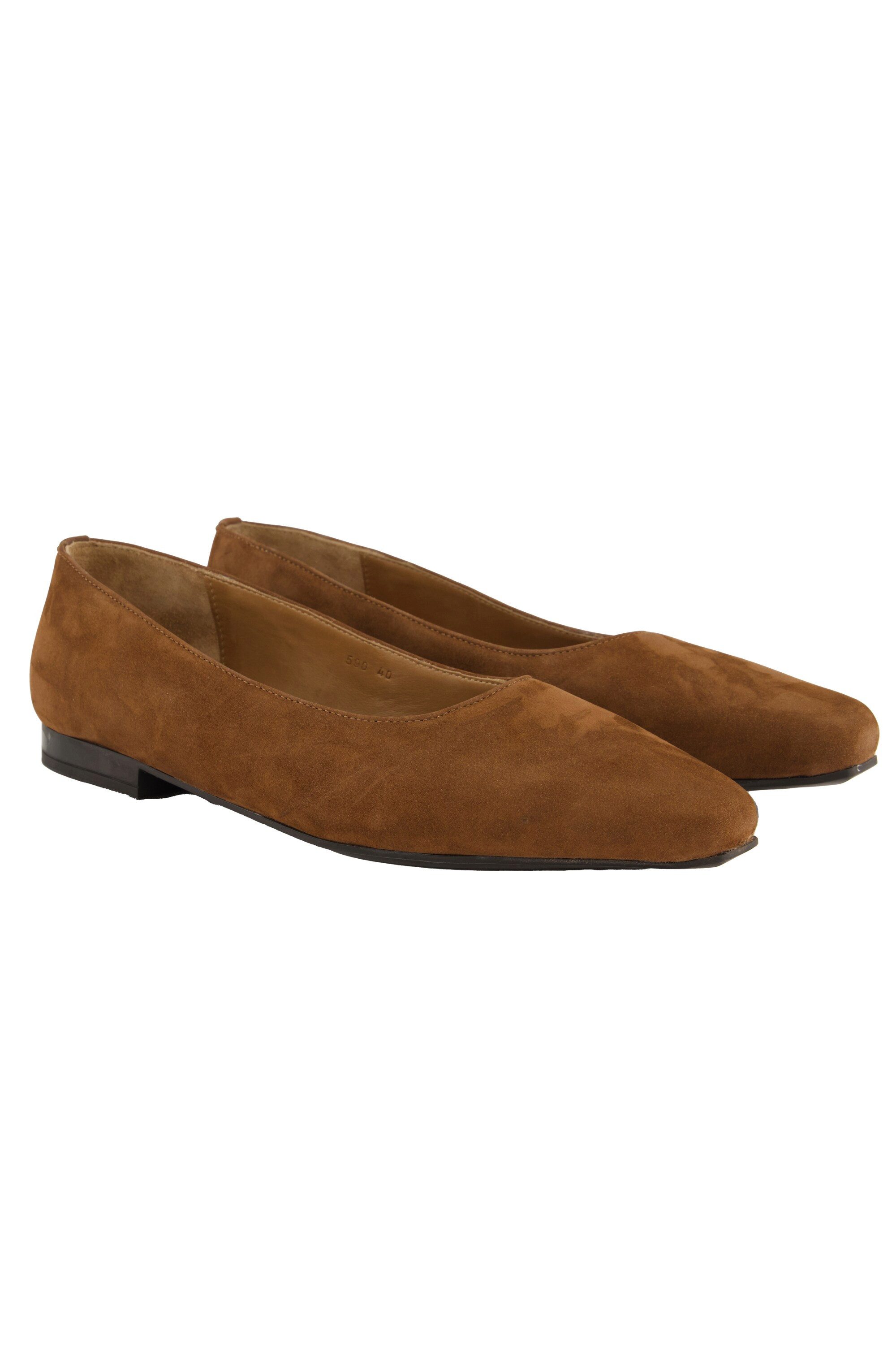 Ulla Popken Leder-Ballerinas Nubukleder Weite H günstig online kaufen