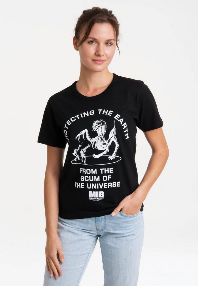 LOGOSHIRT T-Shirt MIB - Protecting The Earth mit lizenziertem Print