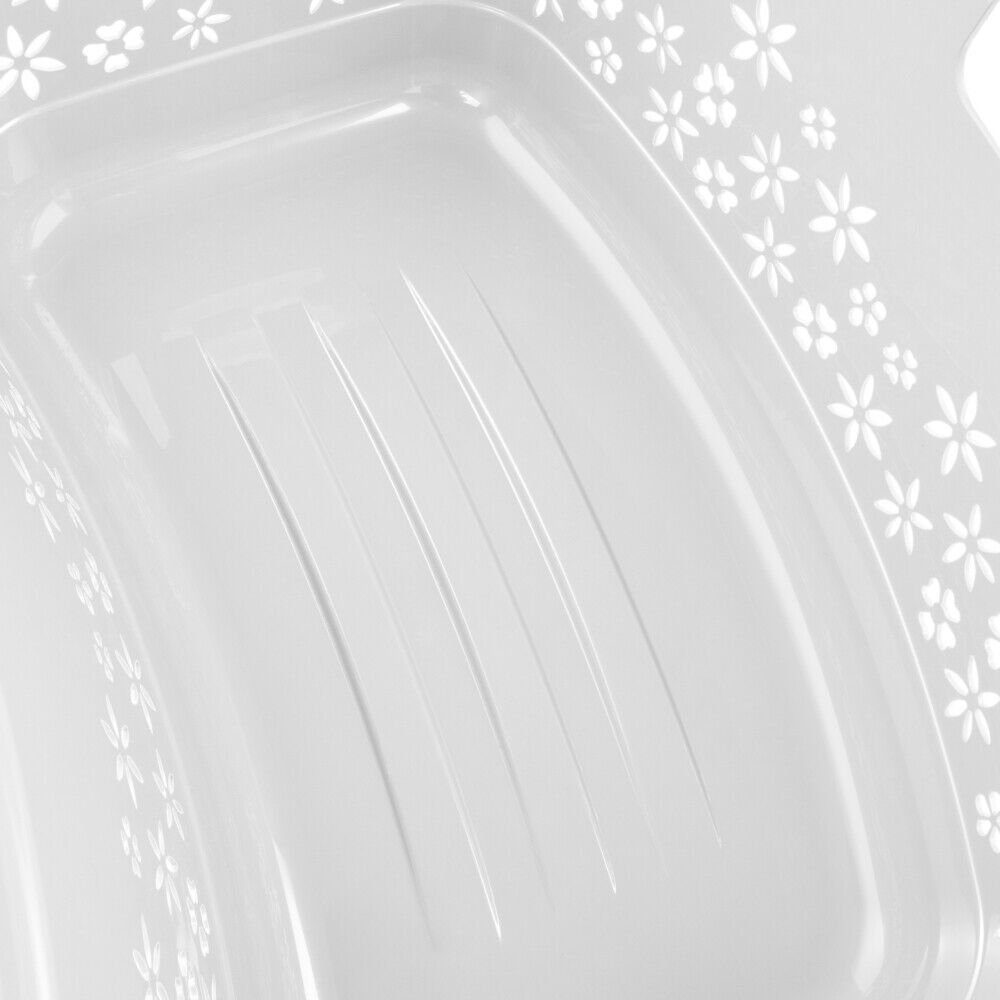 KiNDERWELT Wäschekorb Premium 50 L Form, weiß/grün Soft-Touch-Griffe, angepasste den an ergonomischer Nierenform Körper