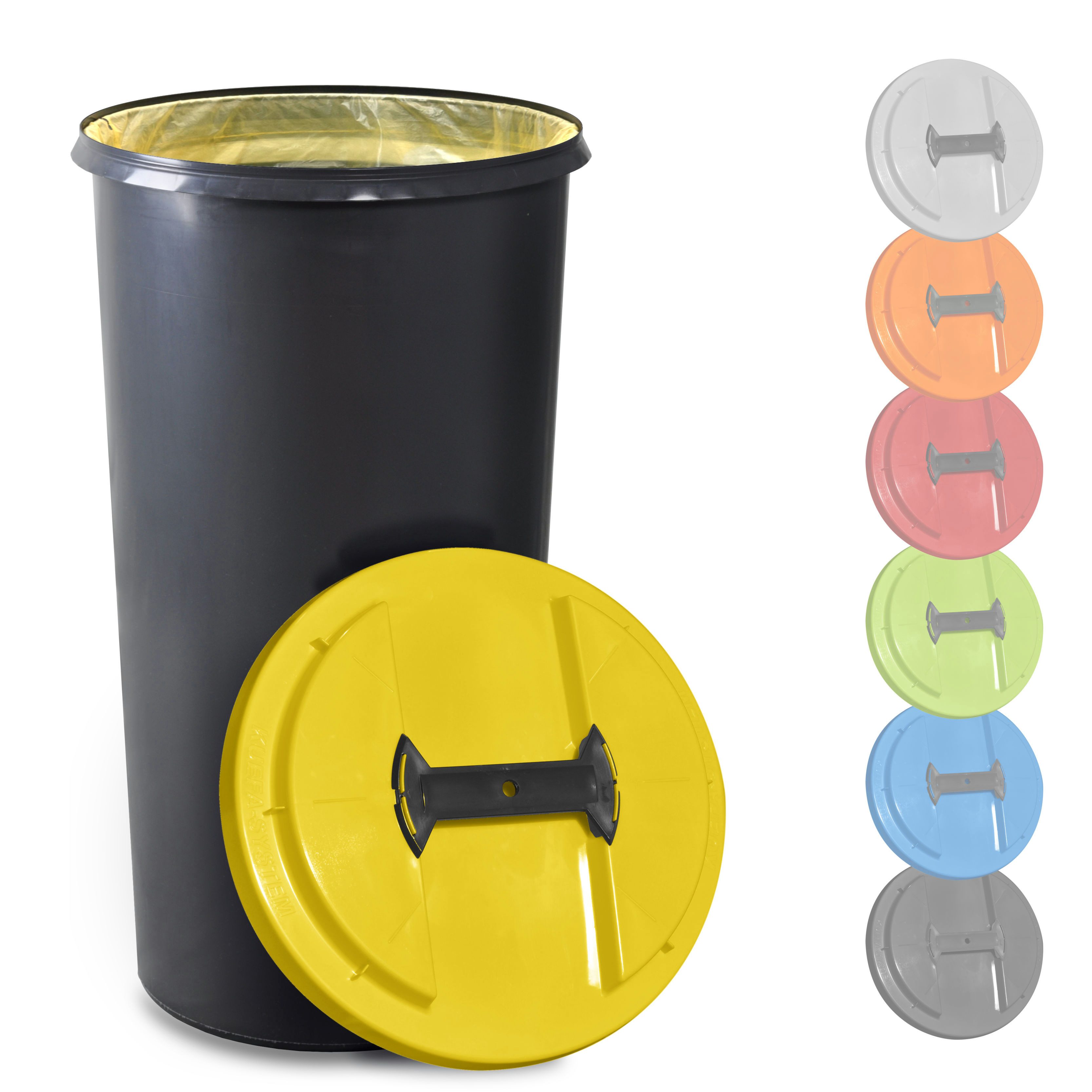 KUEFA Müllsackständer BSC 60L Mülleimer Gelber Sack, inkl. Klemm-Ring, UV-beständig