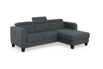 sit&more Ecksofa Belluci L-Form, inklusive Federkern, wahlweise mit Bettfunktion und Bettkasten