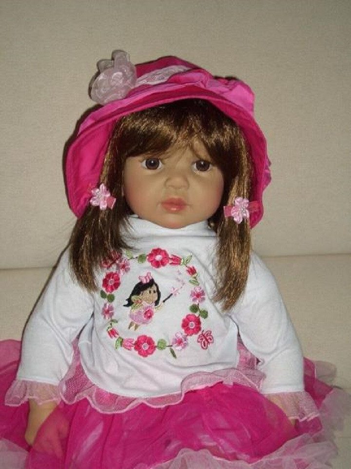 CMTPUPPENGALERIE Babypuppe Daina von Doris Stannat - braune Haare, braune A günstig online kaufen