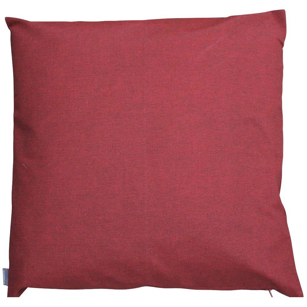 Kissenbezüge Kissenhülle JANIN einfarbig Kissenbezug uni rot 50x50 cm, matches21 HOME & HOBBY (1 Stück)