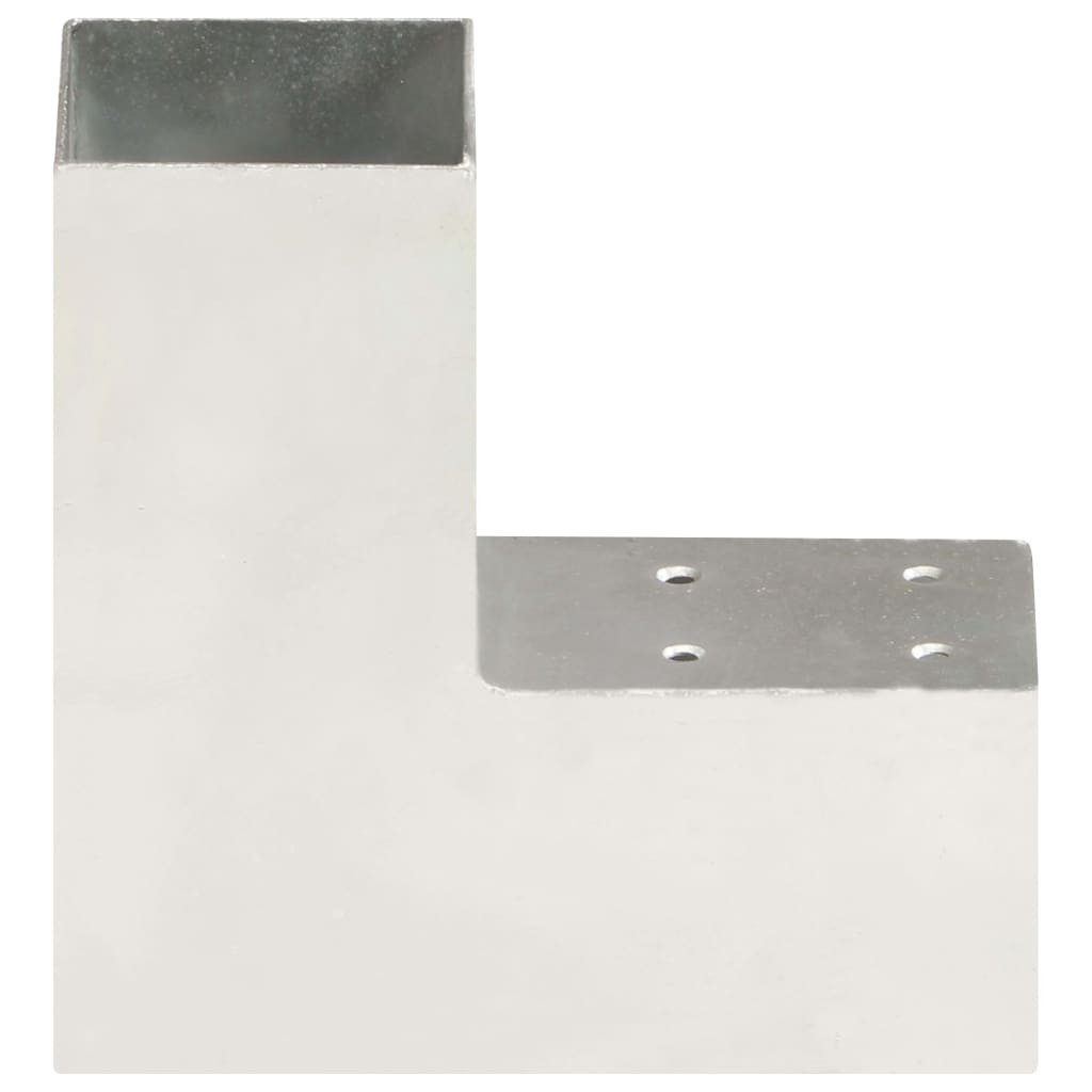vidaXL Zaunpfosten Pfostenverbinder L-Form Verzinktes Metall 71 x 71 mm, (1-St)