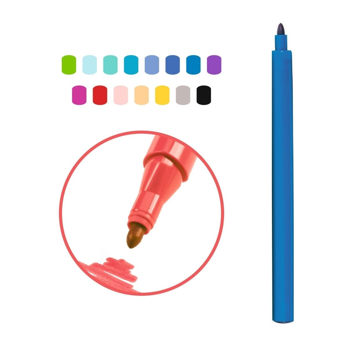 DJECO Kreativset 15 Filzstifte Kreativset für Kinder