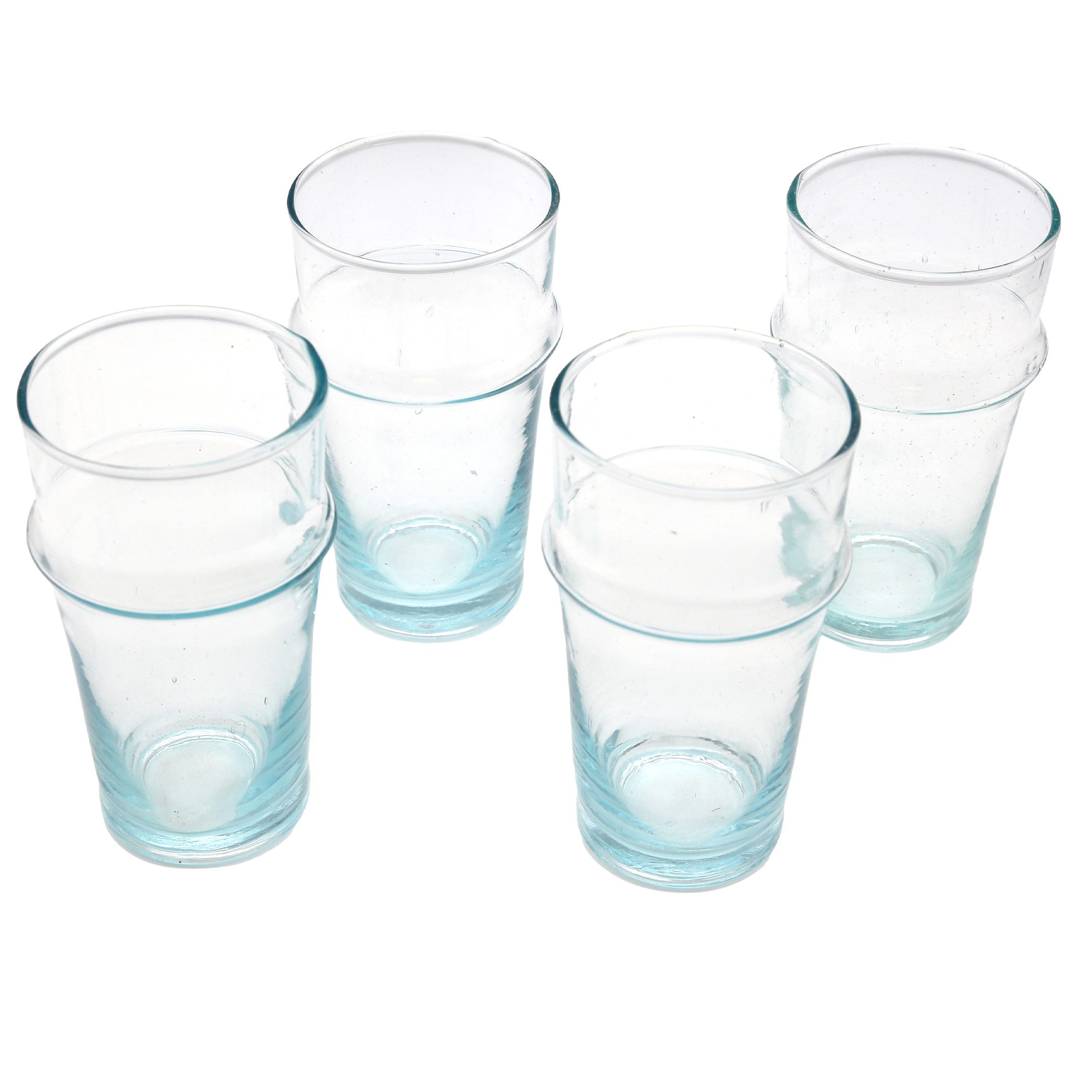 Casa Moro Gläser-Set Dessertgläser Set 4er Longdrink Cocktail Latte Macchiato Tee Gläser, 4-teilig, 300 ml je Glas, für Kalt- und Heißgetränke, mundgeblasen