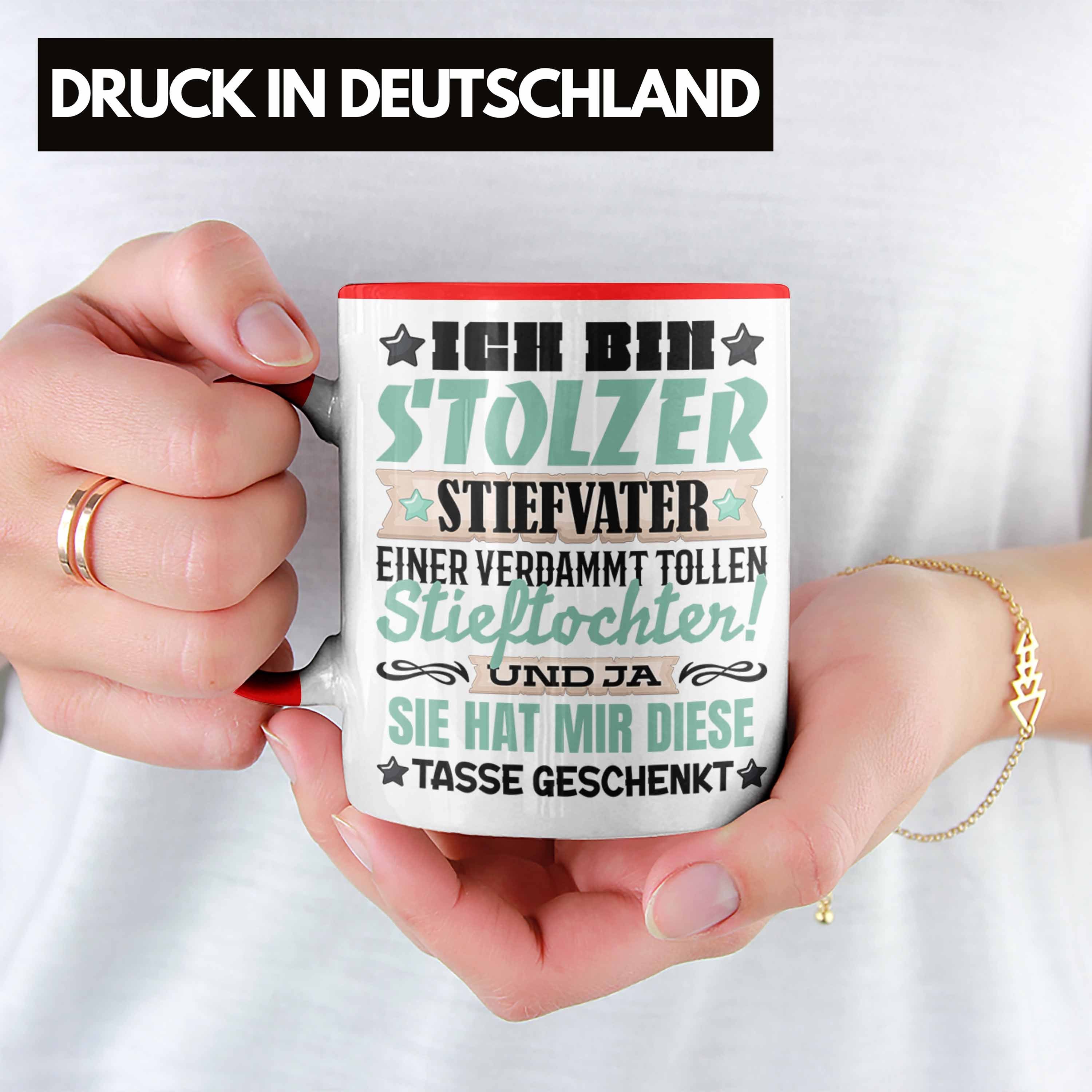 Tochter Geschenkidee Geschenk Tasse Trendation Stiefpapa Stieftoc von Rot Stiefvater Tasse