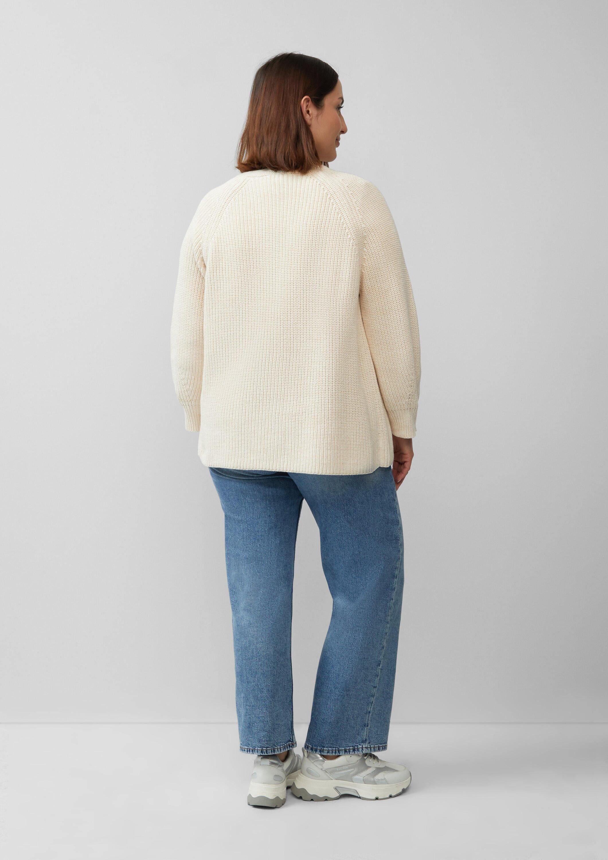 s.Oliver Cardigan Strickjacke Strukturierter Cardigan im Relaxed Fit aus Baumwollmix