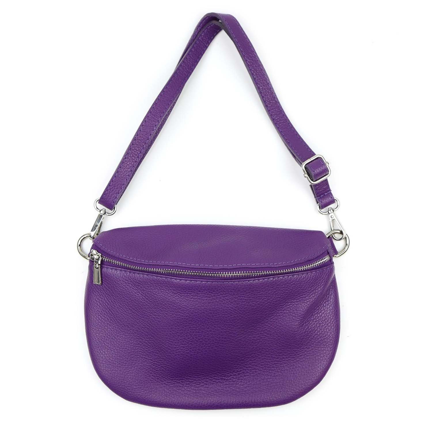 ITALYSHOP24 Bauchtasche Damen Leder Gürteltasche Hüfttasche CrossBody Handytasche, als Schultertasche, CrossOver, Umhängetasche tragbar