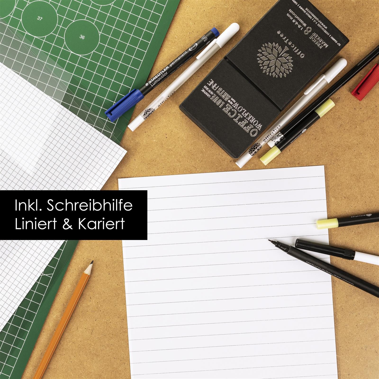 OfficeTree Druckerpapier 50 Blatt Overhead Folien DIN A4, Auch für Laserdrucker