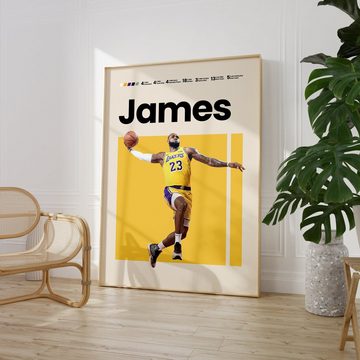 JUSTGOODMOOD Poster Premium ® Lebron James · Basketball · ohne Rahmen