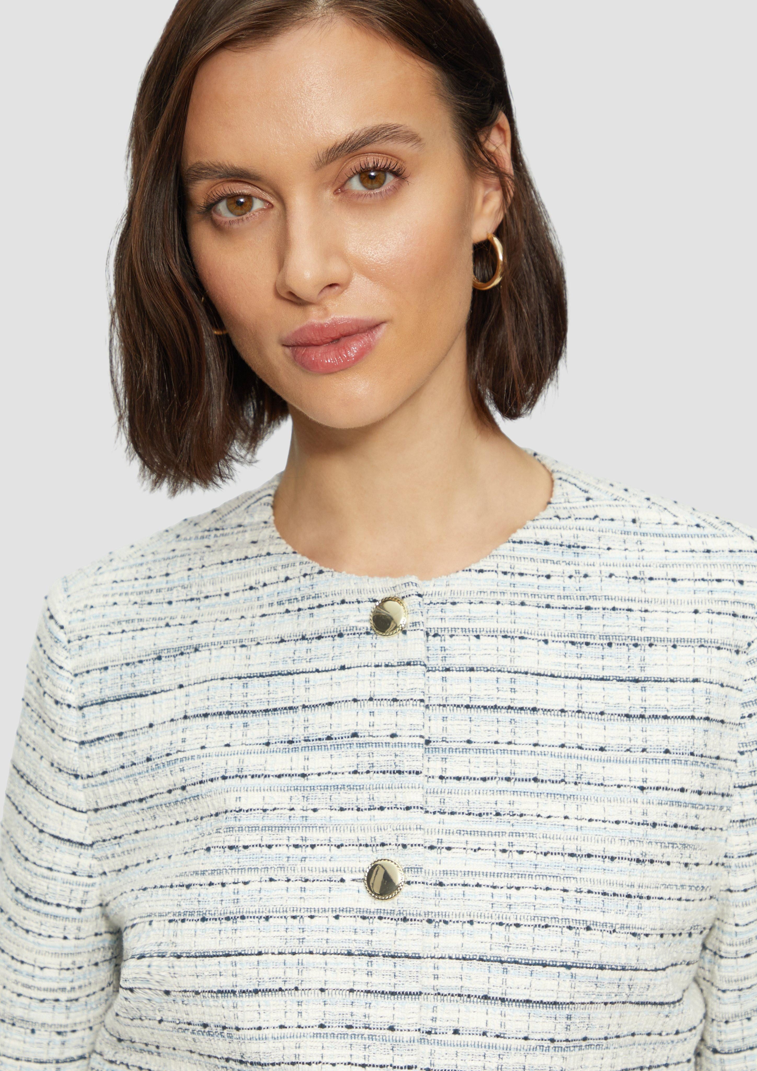 s.Oliver BLACK LABEL Jackenblazer Gefütterte Bouclé-Jacke günstig online kaufen