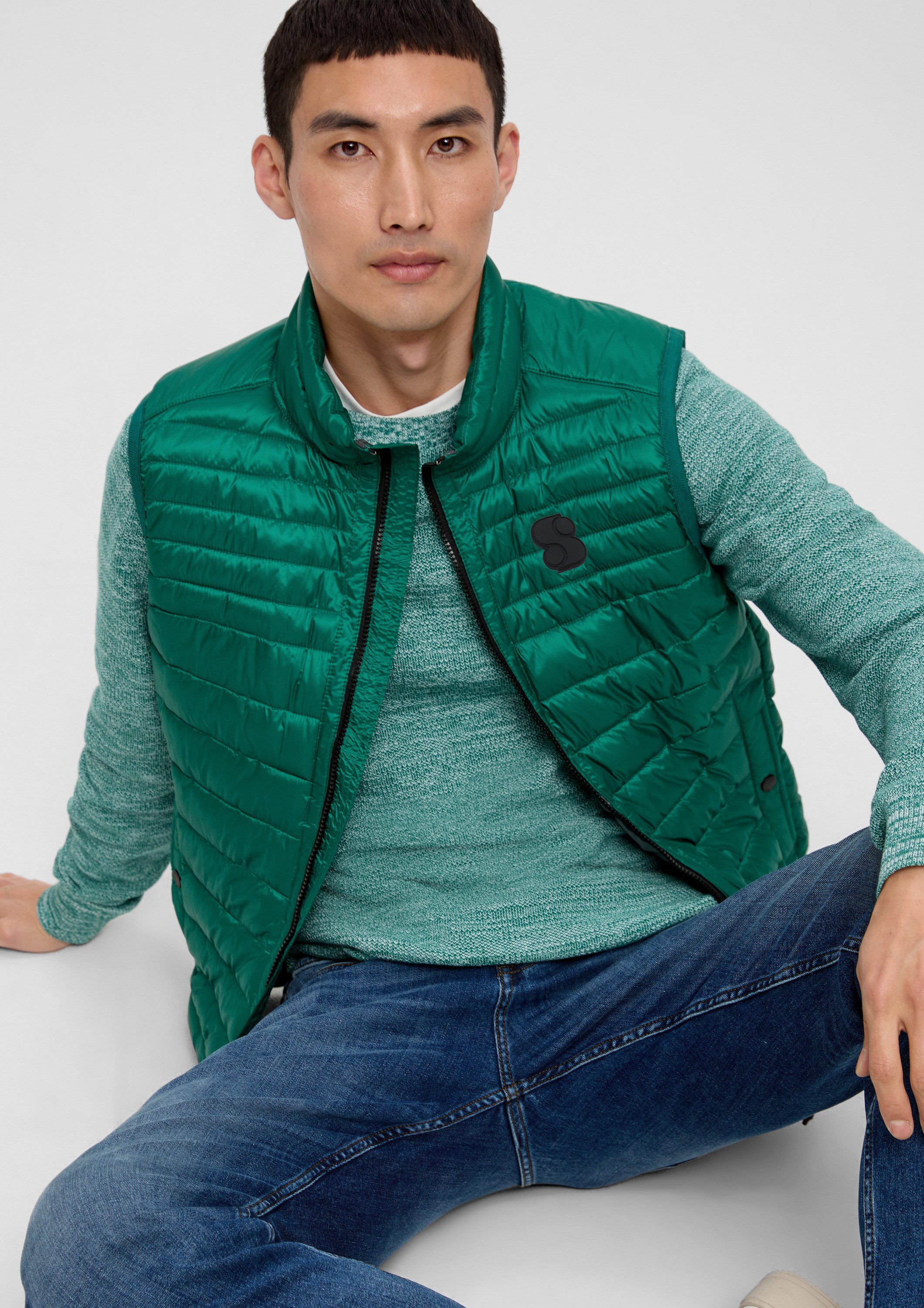 s.Oliver Outdoorjacke Outdoor-Weste Leicht wattierte Steppweste