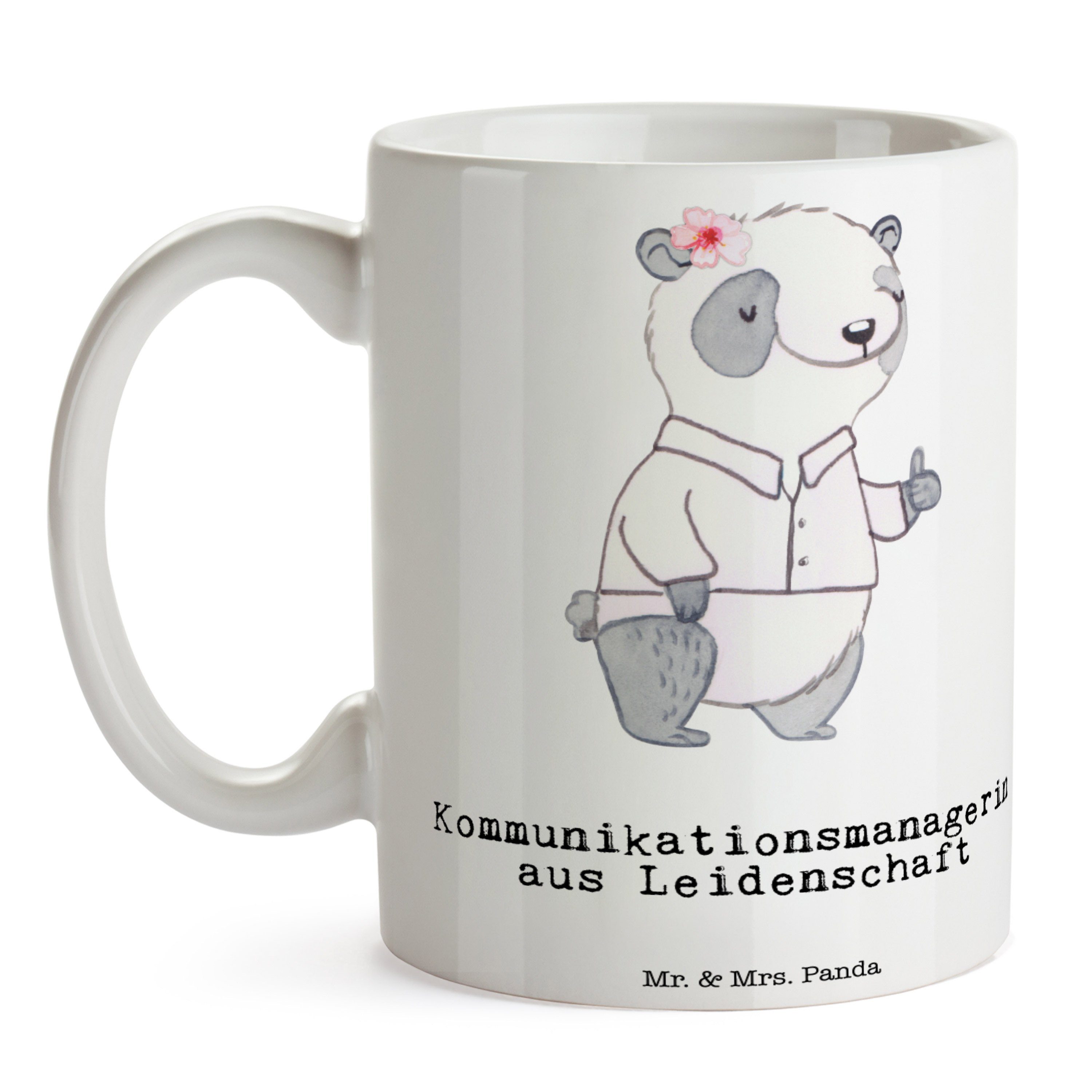 K, aus & Becher, Mrs. Mr. Kommunikationsmanagerin Leidenschaft Weiß Keramik Geschenk, Panda Tasse - -