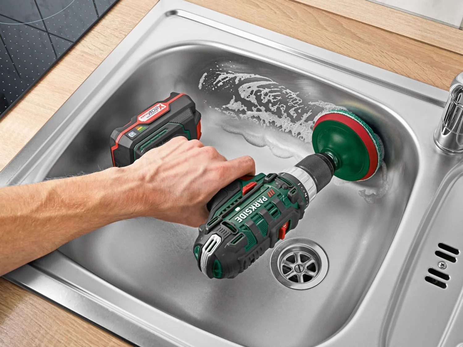 Parkside Polishing Pad Brush Set and Polishing Pads for Cordless Screwdrivers Cleaning Set