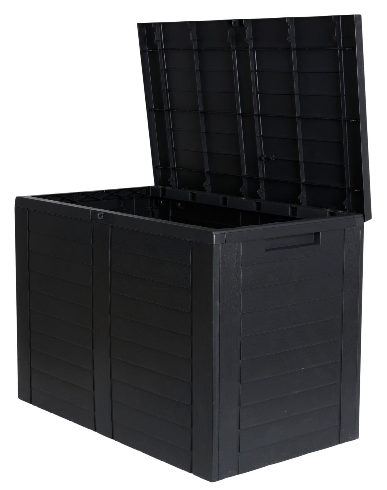 BURI Auflagenbox Balkon-Truhe Holzoptik Aufbewahrunsbox Kissentruhe Auflagenbox