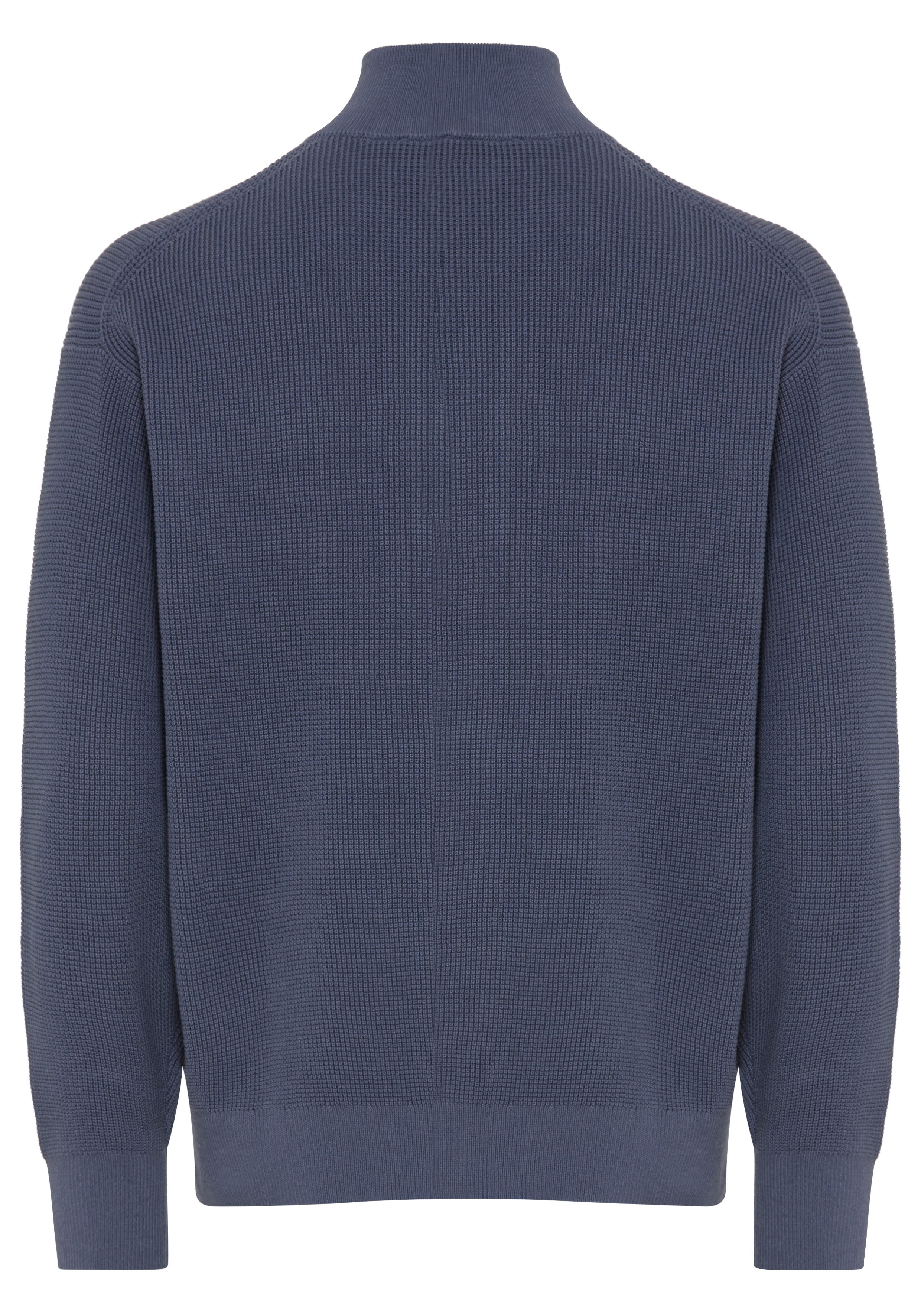 Calvin Klein Jeans Strickpullover Troyerkragen mit Reißverschluss, Regular Fit