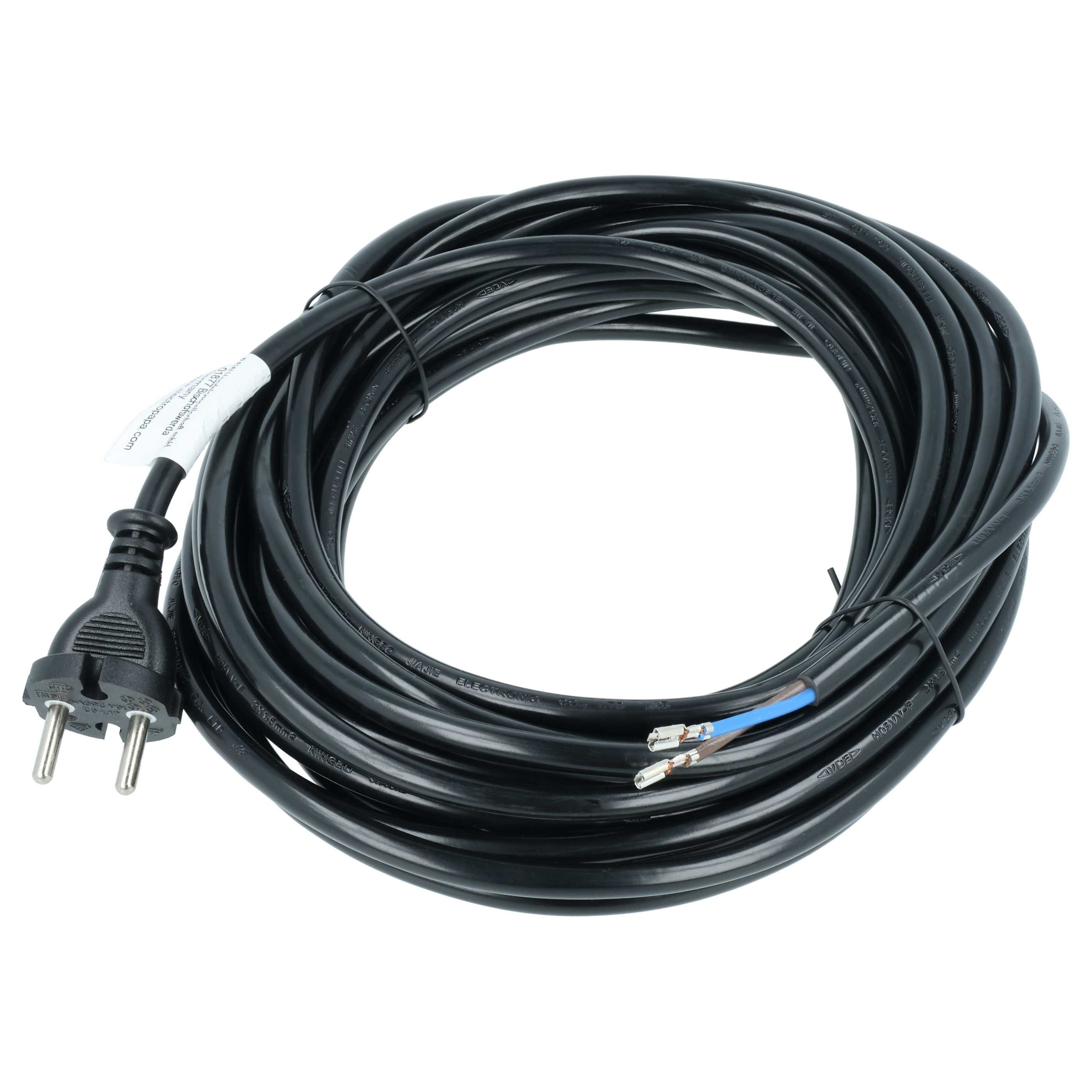 vhbw passend für Miele S8730, Tango Plus, S8340 Staubsauger Stromkabel, Passgenaues Kabel zum Anschließen Ihres Staubsaugers ans Stromnetz für