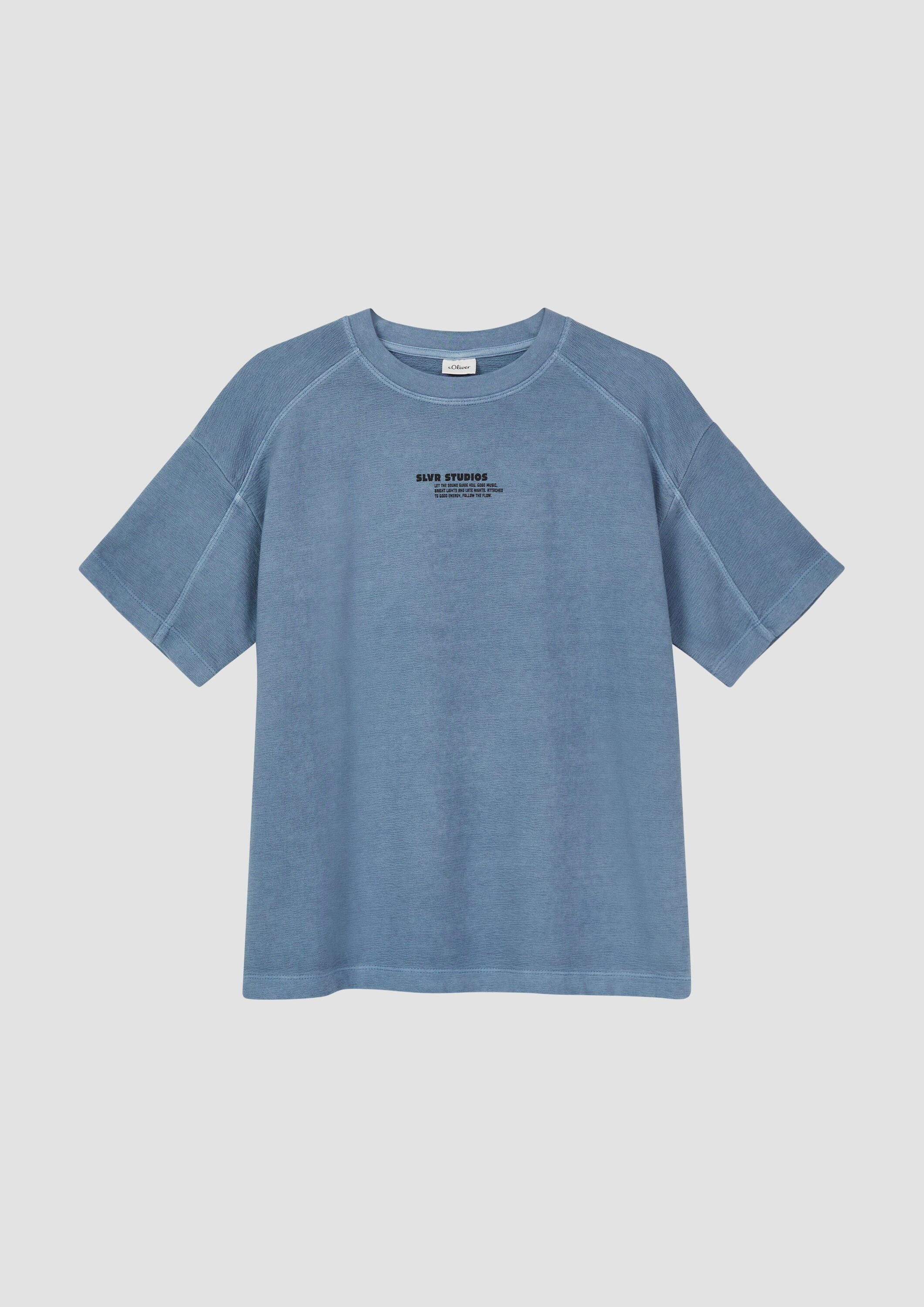s.Oliver Kurzarmshirt T-Shirt Oversized T-Shirt aus Strukturjersey