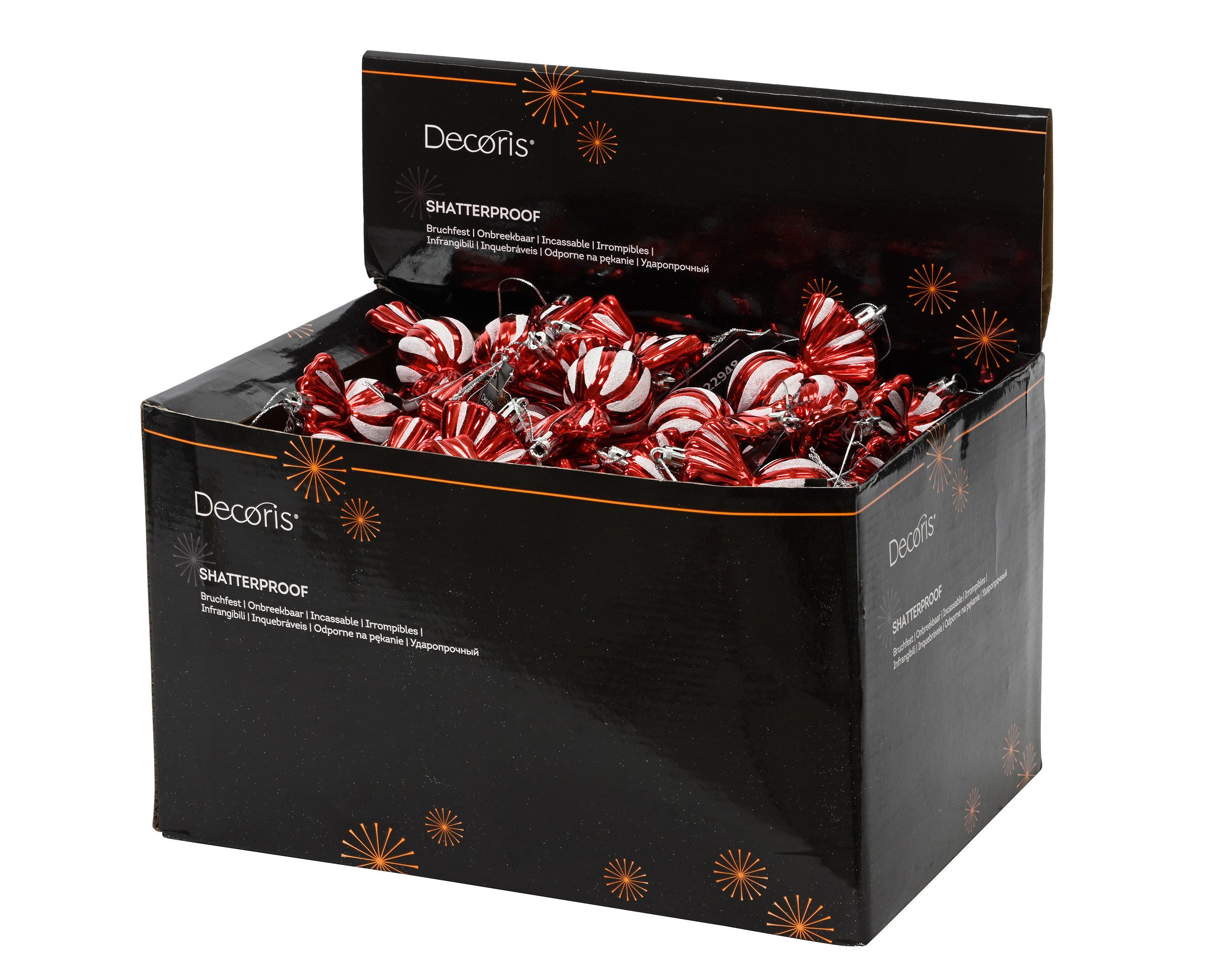 Kaemingk Christbaumschmuck, Christbaumschmuck Bonbon Kunststoff 11,5cm Figur Rot Weiß 1 Stk. sort.