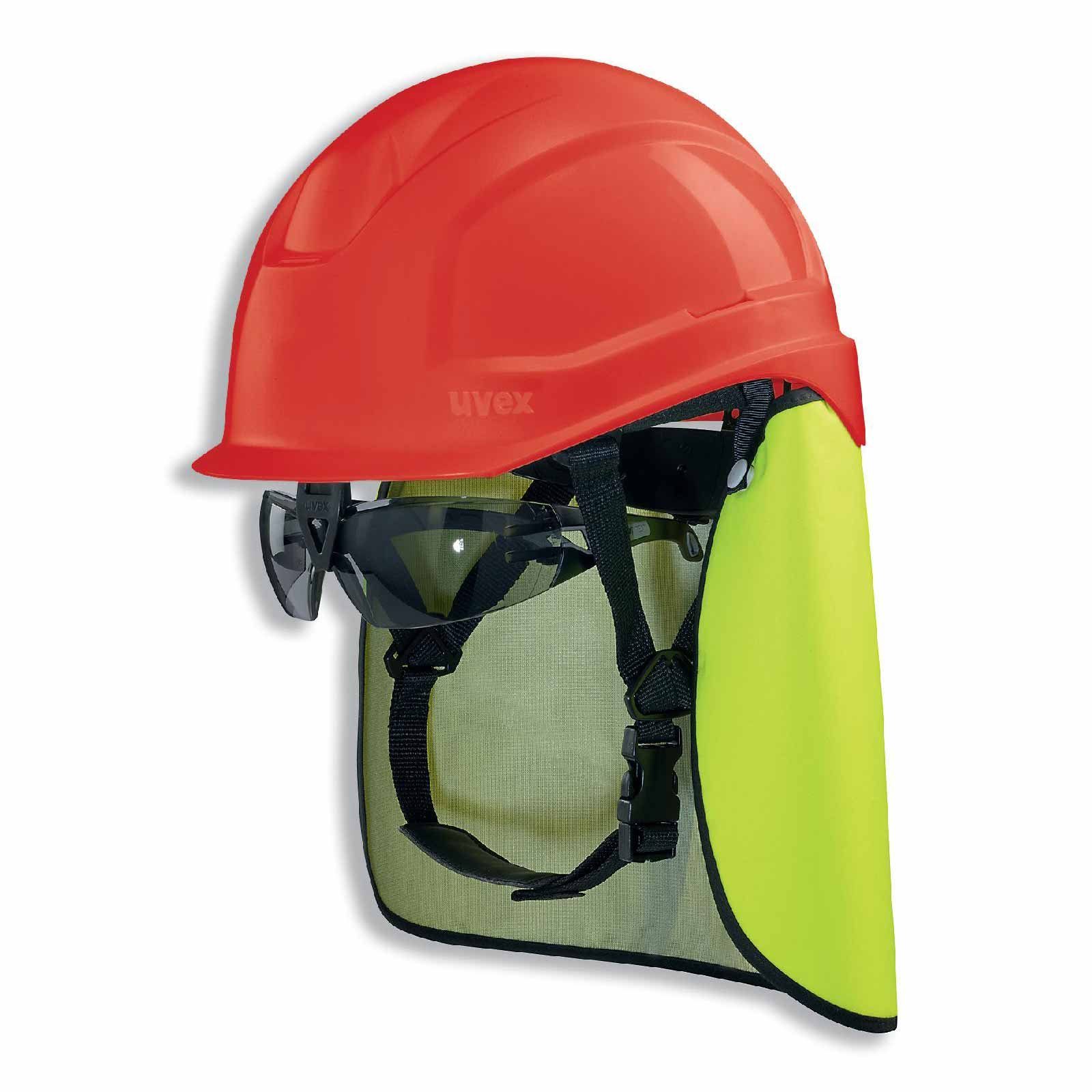 UVEX Schutzhelm Nackenschutz, BG Schutzbrille S-KR pheos IES Bau Schutzhelm + + Uvex