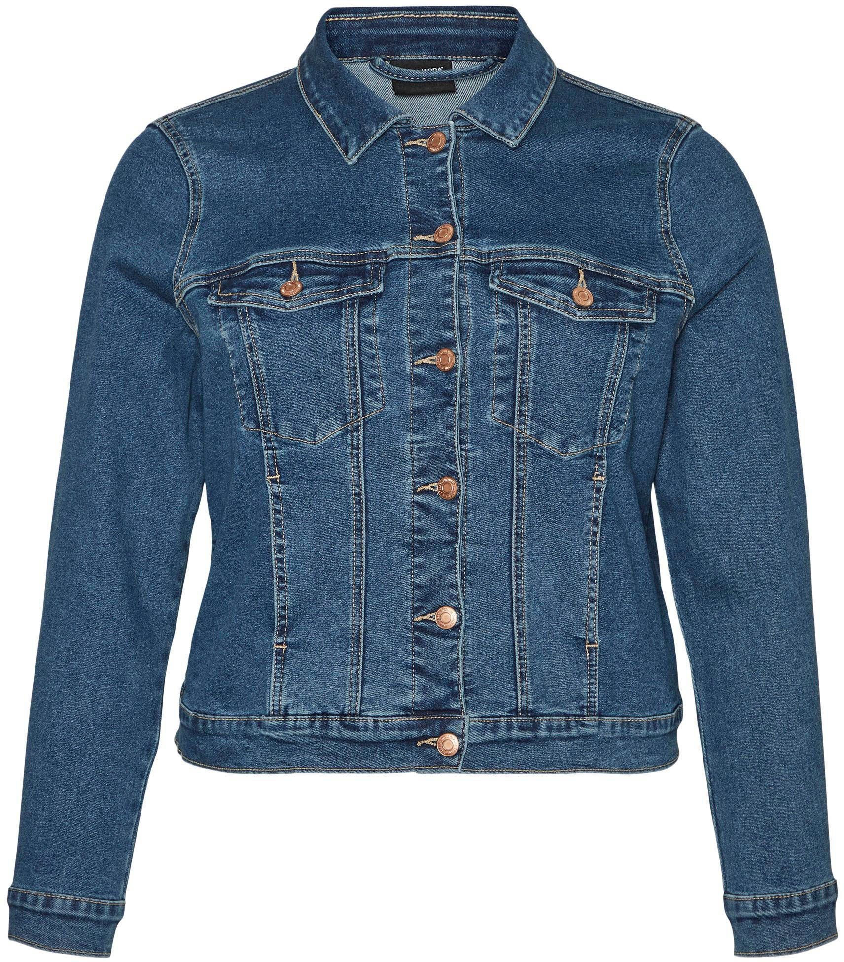 LS MIX CUR NOOS VMRUNA DNM Jeansjacke JCK Blue SLIM Curve Medium Moda GA Vero Denim