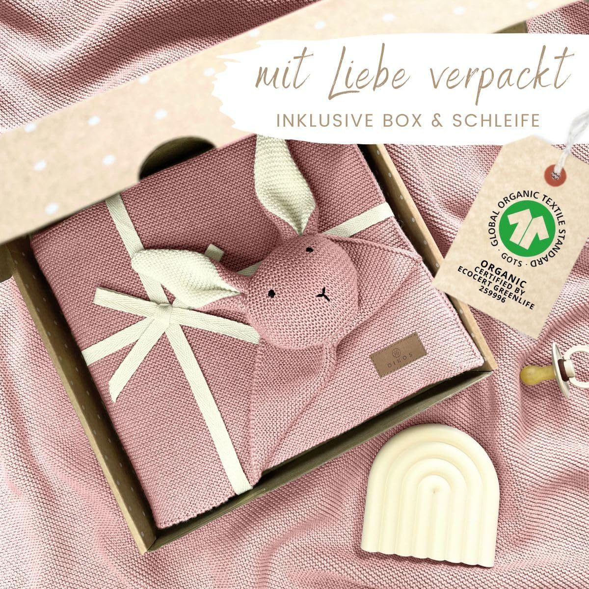Babydecke DIKOS® Babydecke SCHMUSE-HASE Baby Geschenk günstig online kaufen